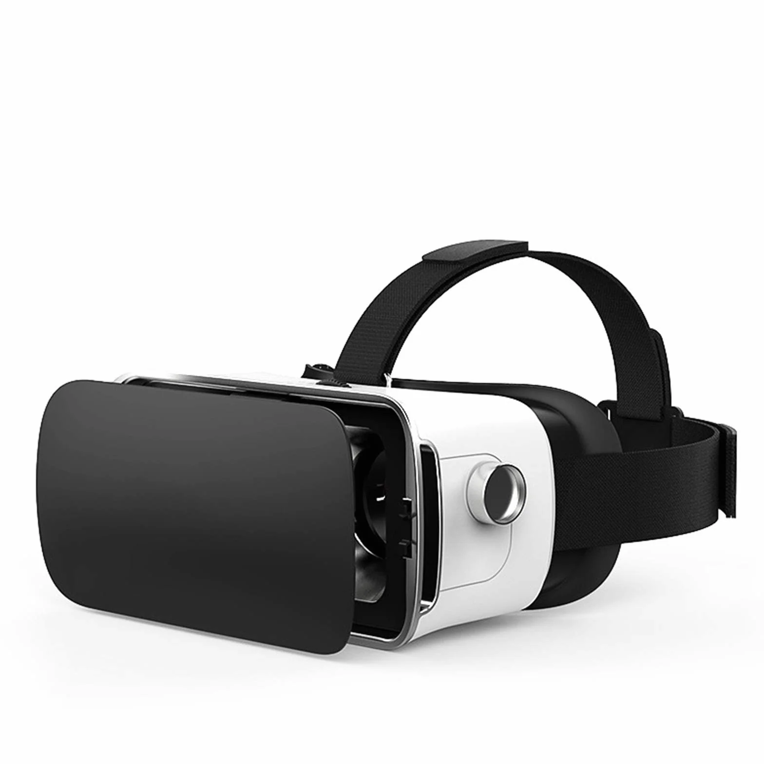 Virtual Reality, Okulary 3D VR z kontrolerem Bluetooth i słuchawkami 100° FOV, kompatybilne z iPhone i Androidem, wygodne i regulowane słuchawki VR
