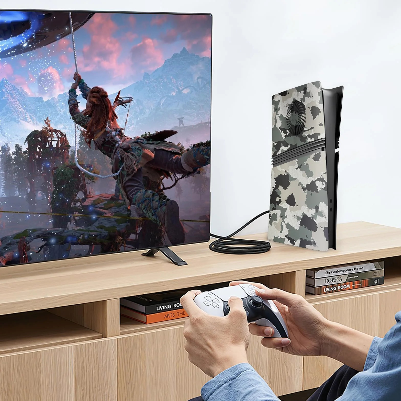 Zapasowe etui na konsolę do PS5 PRO powłoka ochronna PRO 2.0 edycja optyczna edycja cyfrowa kamuflaż kolor PS5 Pro trwały materiał ABS (cyfrowy kamuflaż)