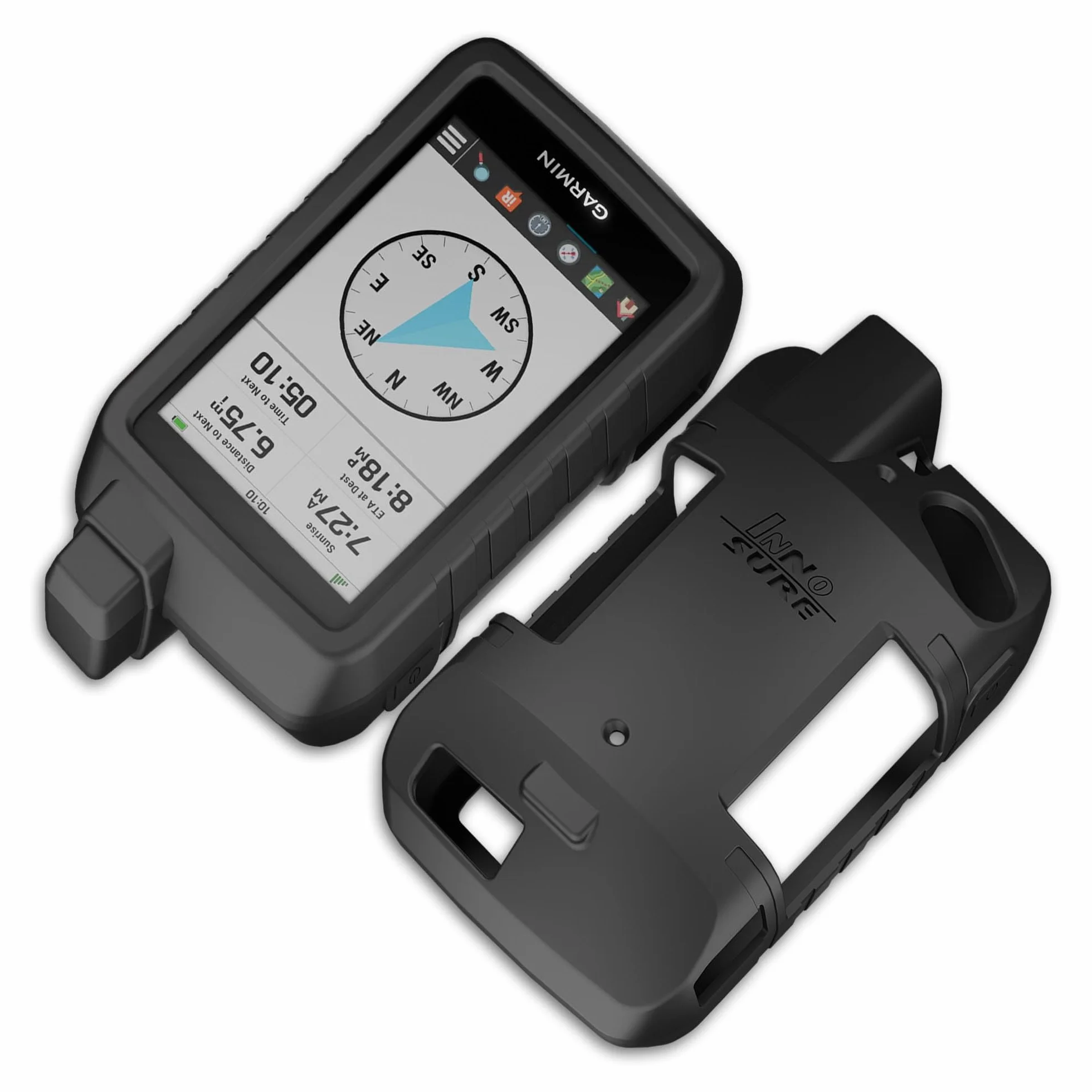 Etui z silikonu dla Garmin Montana 700 700i 710 710i 750i 760i mocny przenośny nawigator GPS, trwały, antypoślizgowy, odporny na wstrząsy (Czarny)