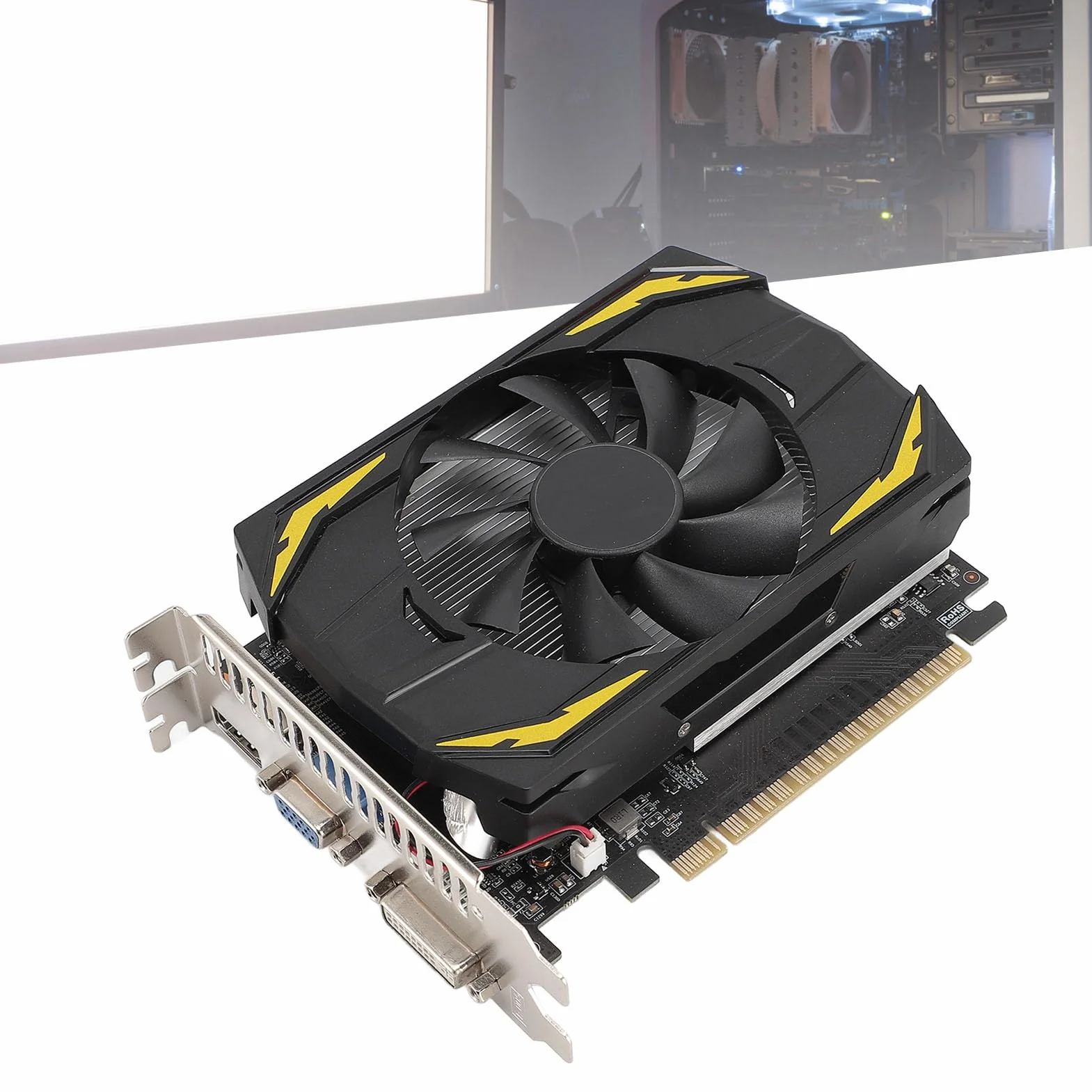 Karta Graficzna, 4 GB GDDR5 128 Bit 1080 P HD, PCI Express 3.0x16 DVI 640SP do Gier Roboczych z DirectX 12, Shader Model 5.0
