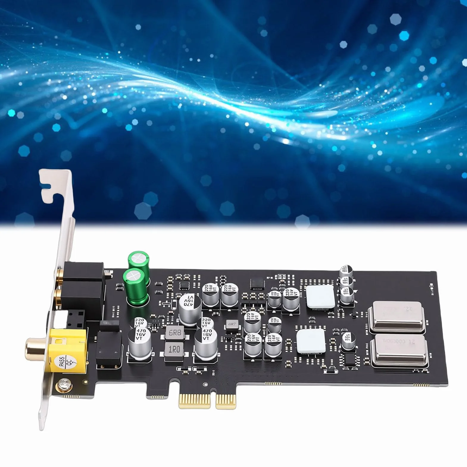 Luocute Karta Dźwiękowa PCIE, Profesjonalny Dźwięk HiFi z Dwoma Przetwornikami DAC i Sterownikami Słuchawek, Przetwornik Cyfrowo-analogowy ES9018K2M, Kontroler Główny CM108AH, Dźwięk