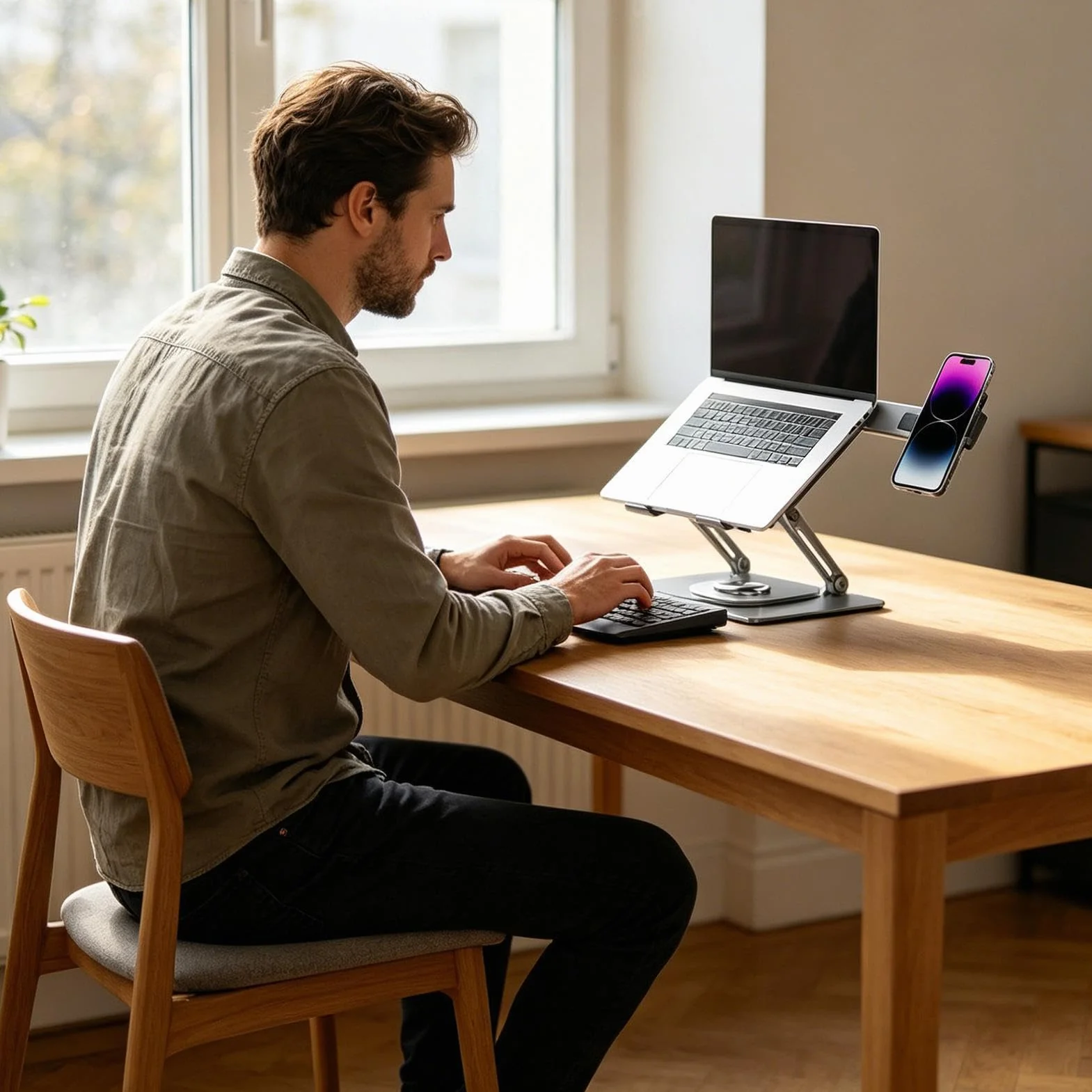 Podstawka pod laptopa na biurko Ergonomiczny Składany Uchwyt Do | Składany Na Laptopa Łóżka, domu, kanapy, pracy, nauki, kuchni, klasy