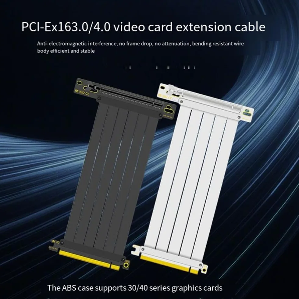 L-Z3 GPU, pionowy zestaw wsporników montażowych, PCIe 4.0 X16, kabel riser 200 mm, uchwyt montażowy kierownicy karty graficznej, czarny