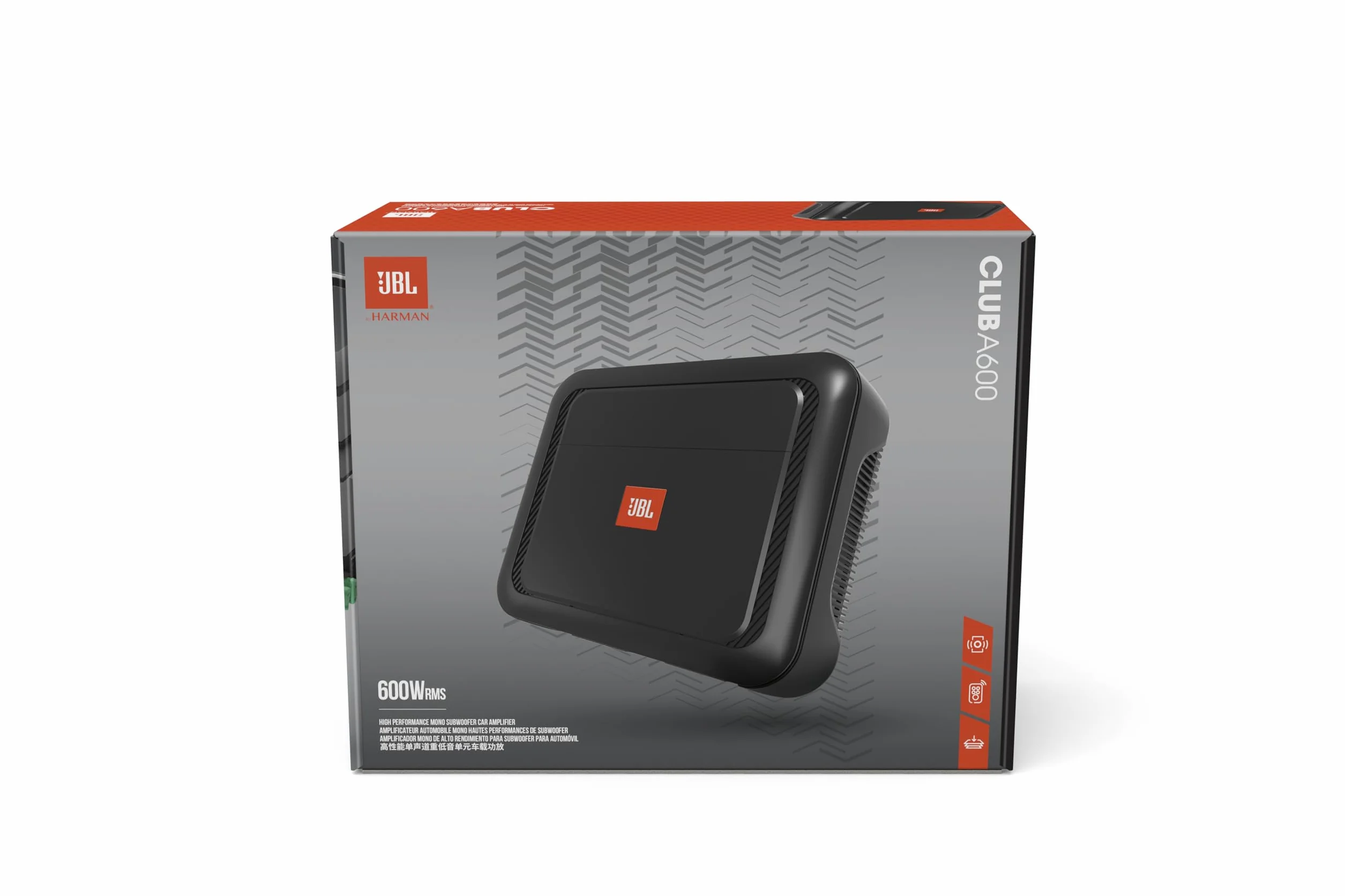 JBL Club A600 | Monoblock JBL wzmacniacz samochodowy 1-kanałowy od Harman Kardon - Mono Subwoofer samochodowy wzmacniacz - 600 W, mono, 1-kanałowy do samochodu, bassbox