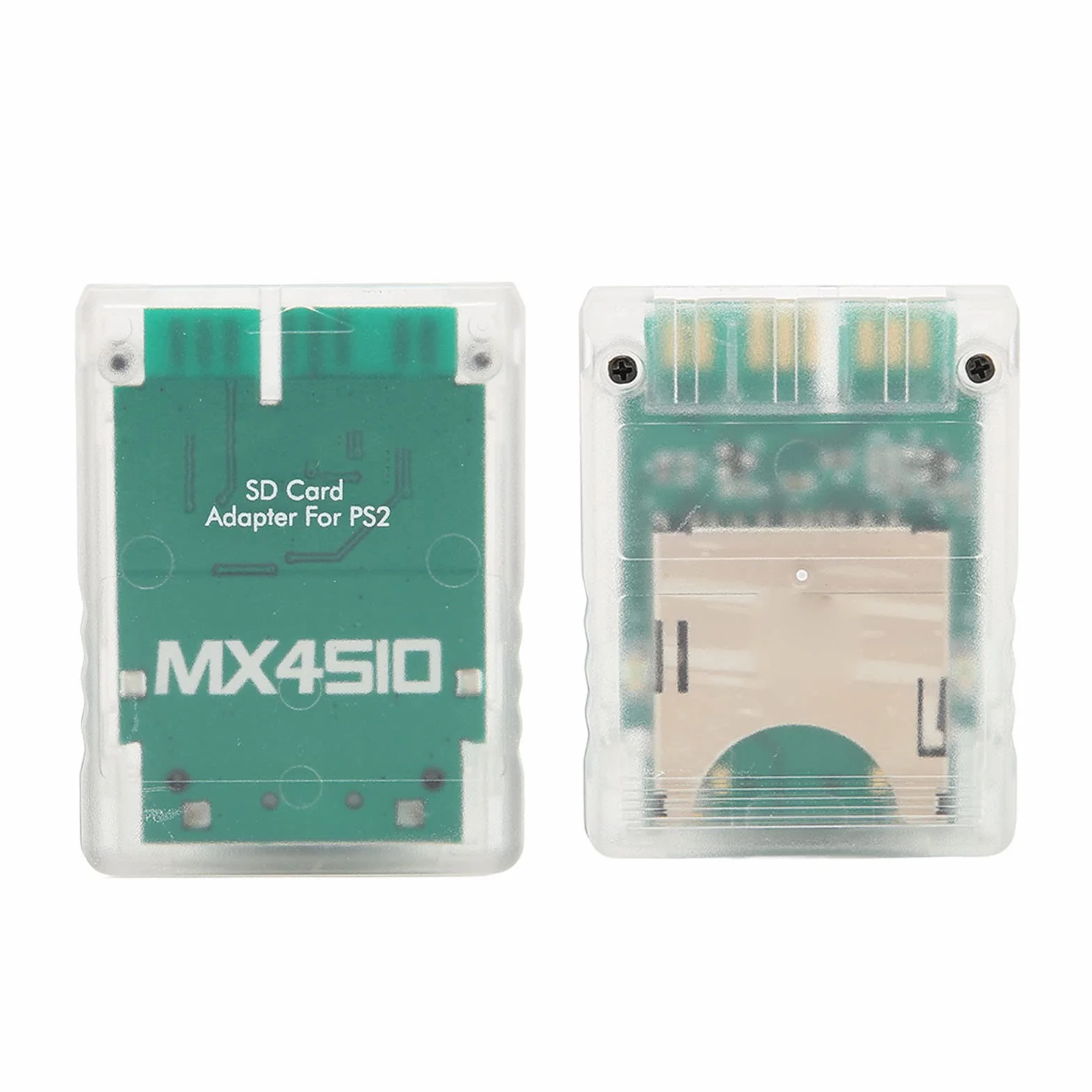 MX4SIO SIO2SD Adapter Kart SD do Konsoli, Czytnik Kart Pamięci, Plug And Play, Profesjonalny Adapter Kart Pamięci SD do Konsoli FAT(przezroczysty biały)