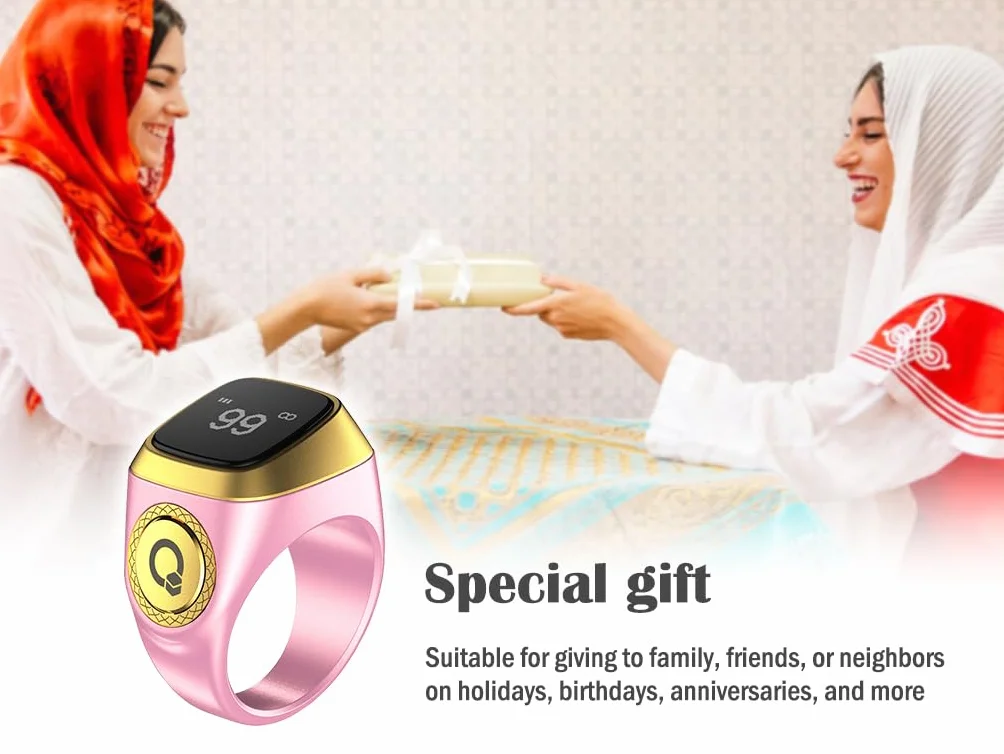 Anlising Tasbih licznik Smart Ring, cyfrowy elektroniczny licznik kółek, muzułmański licznik Tasbeeh Smart Counter, inteligentny licznik pierścieni Tasbih, islamski licznik pierścieni, Tasbeeh Smart