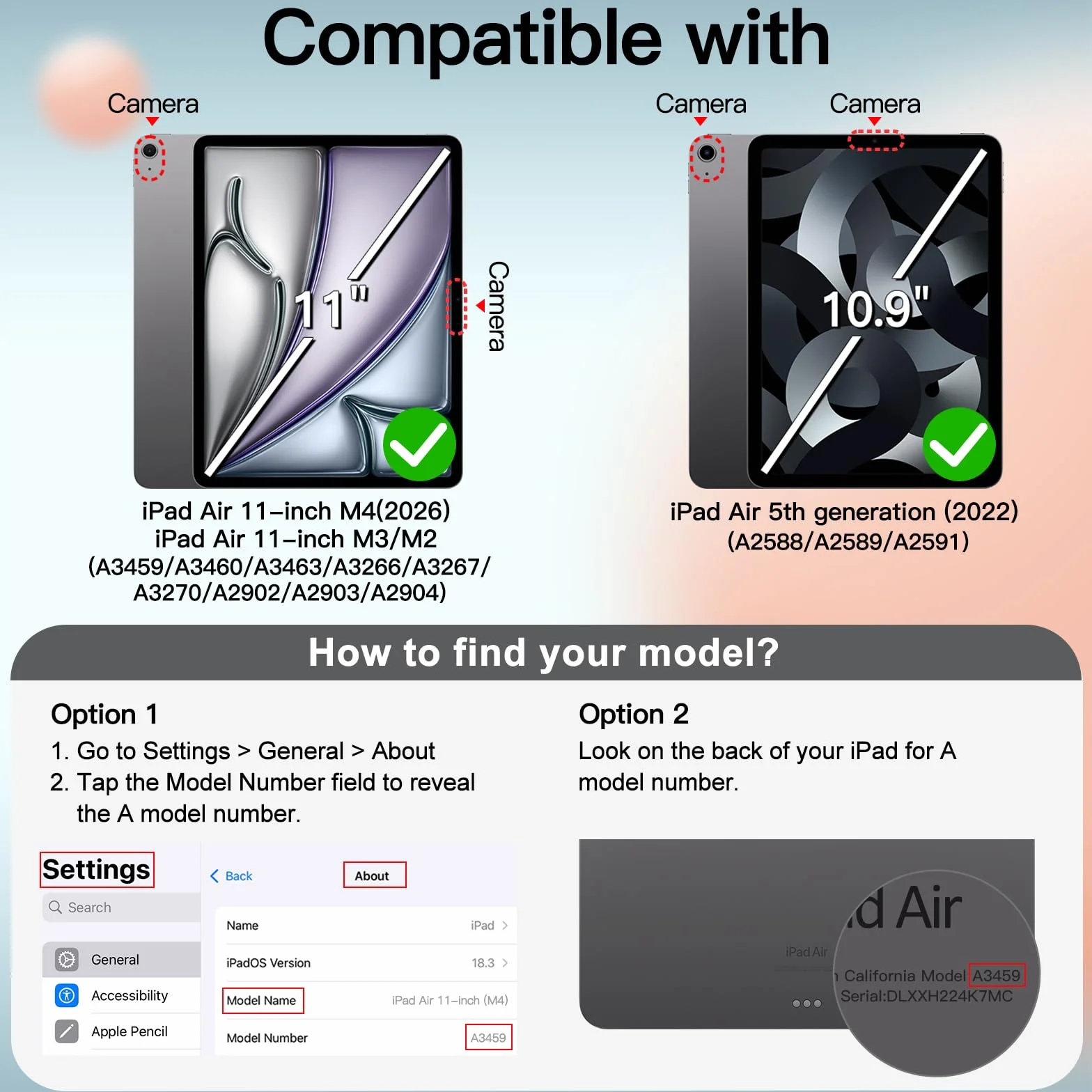 JETech Etui iPad Air 11 Cala M4/M3/M2 2026/2025/2024 Czarny