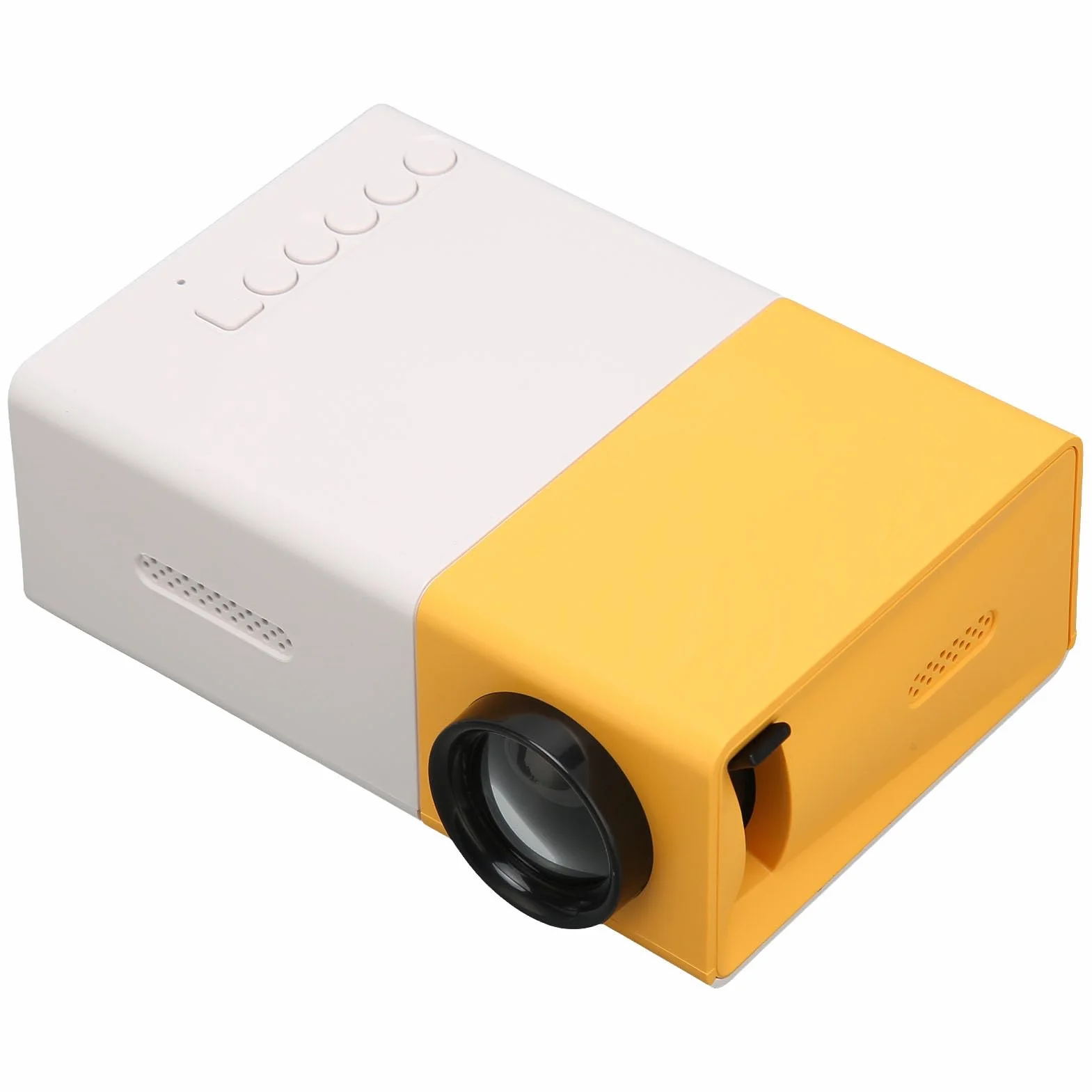Mini Projektor Przenośny Projektor Wideo, Multimedialny Projektor Kina Domowego, Projektor Telefoniczny Smart HD 1080P HiFi, do Karty Pamięci Interfejsu Multimedialnego USB HD