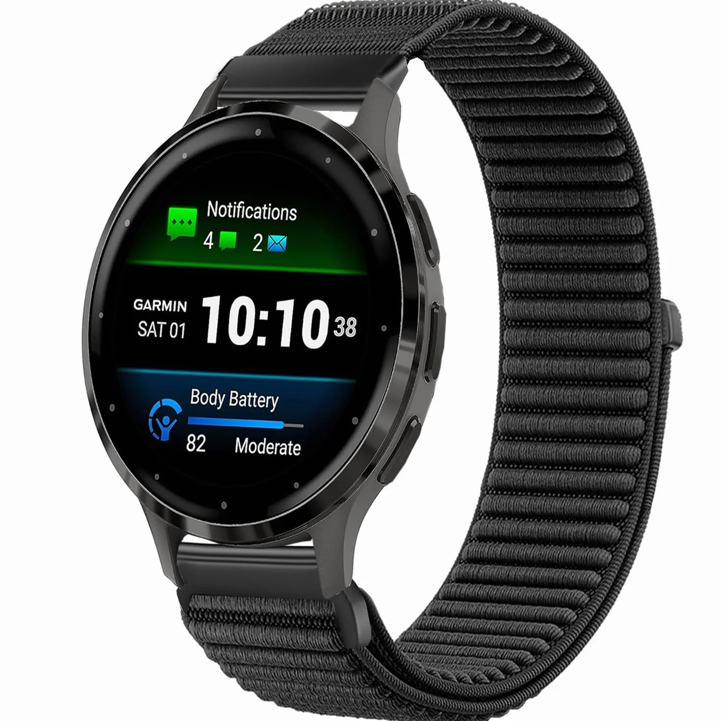 Issinlky Nylonowy pasek kompatybilny z Garmin Venu 4 41 mm/Venu 2S/3S/Vivoactive 4S/Vivomove 3S, elastyczny pasek sportowy 18 mm do zegarków Fossil Ladies Gen 6/5E/4/3 Women Men