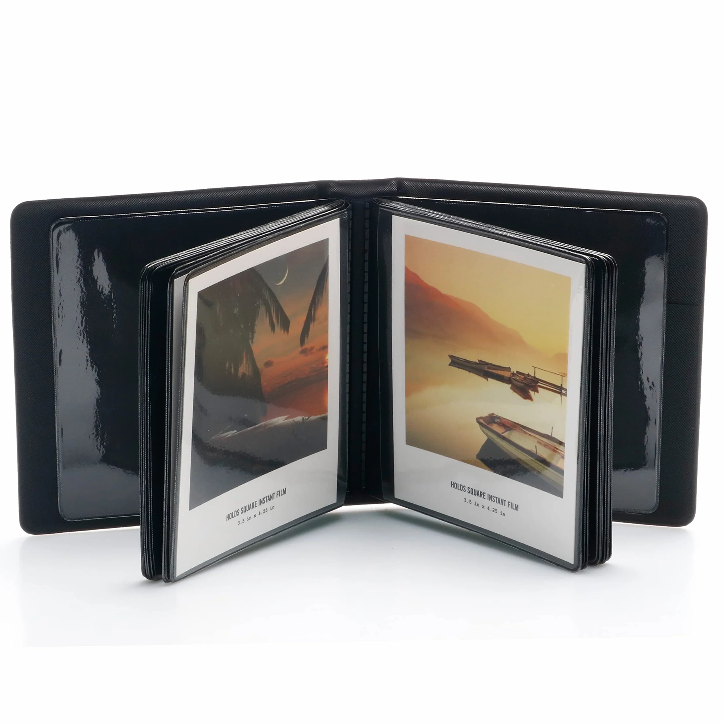 Album fotograficzny z 33 kieszeniami do aparatu błyskawicznego Polaroid, pasuje na zdjęcia 8,9 x 10,8 cm, materiał PVC i wodoodporny (szary, 1)
