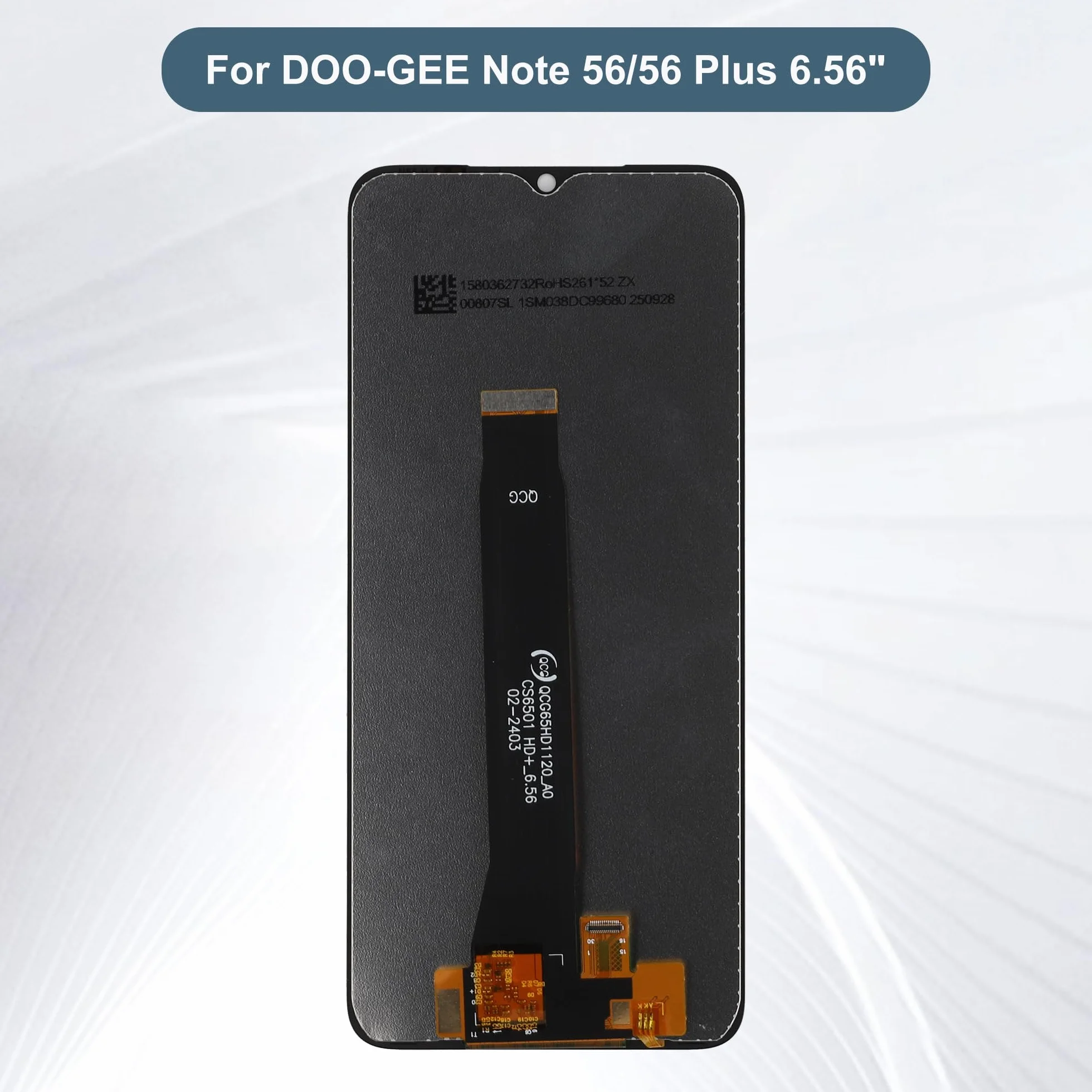Nowy zamiennik wyświetlacza kompatybilny z DOOGEE Note 56/56 Plus 6,56" LCD Display Touch Screen Assembly with Tools