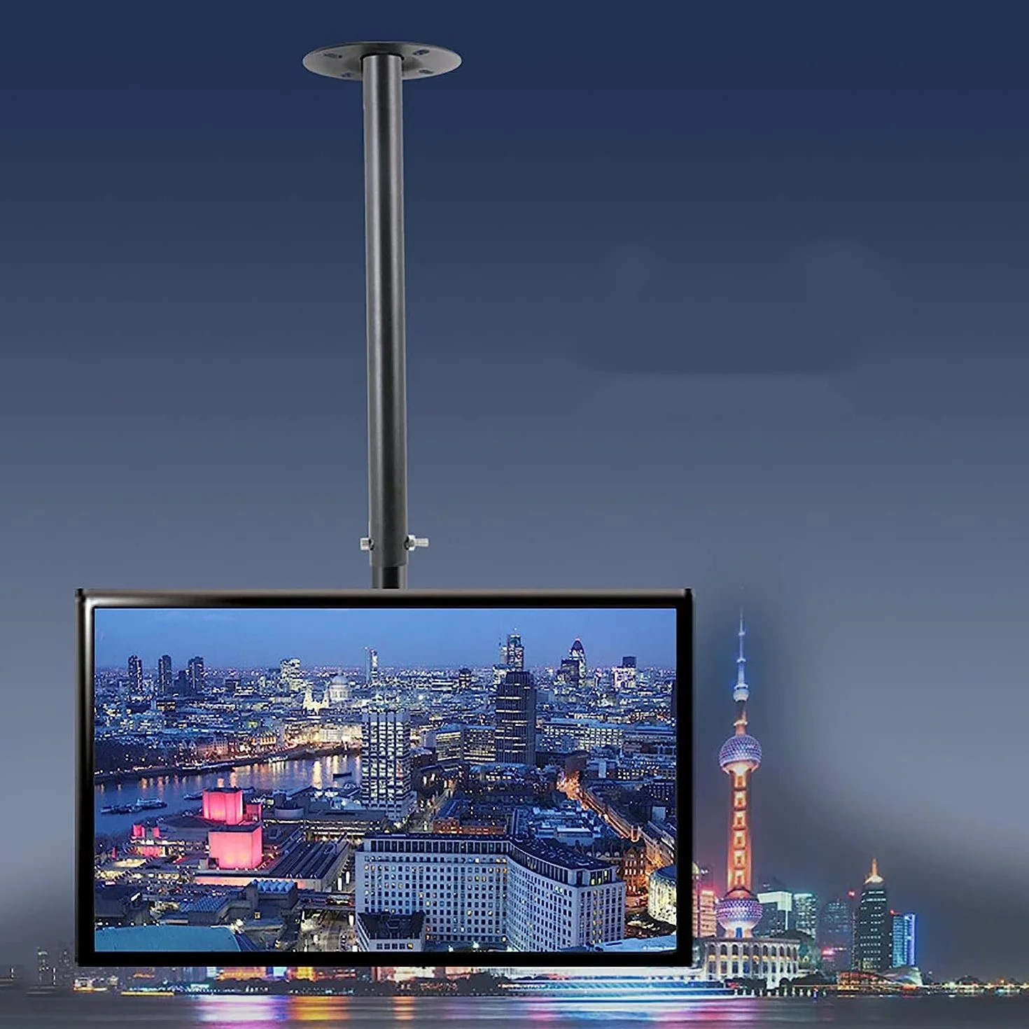 Uchwyt sufitowy do telewizora, regulowany uchwyt Full Motion do telewizorów płaskich 32-75 cali, kompatybilny z VESA do 720 x 430 mm, obrót o 360°