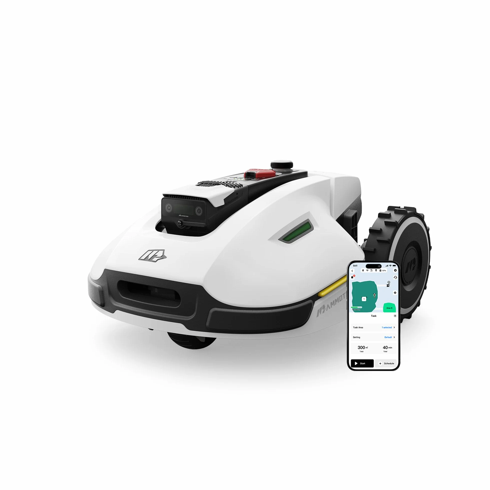 YUKA 3000 Kosiarka Automatyczna z zamiatarką, Zalecane 3000 m², maks.3400 m²,i Nachyleniu 45%, UltraSense AI Vision do Auto-Mapowania Wysokość Koszenia 20-90mm Szerokość Koszenia 320mm