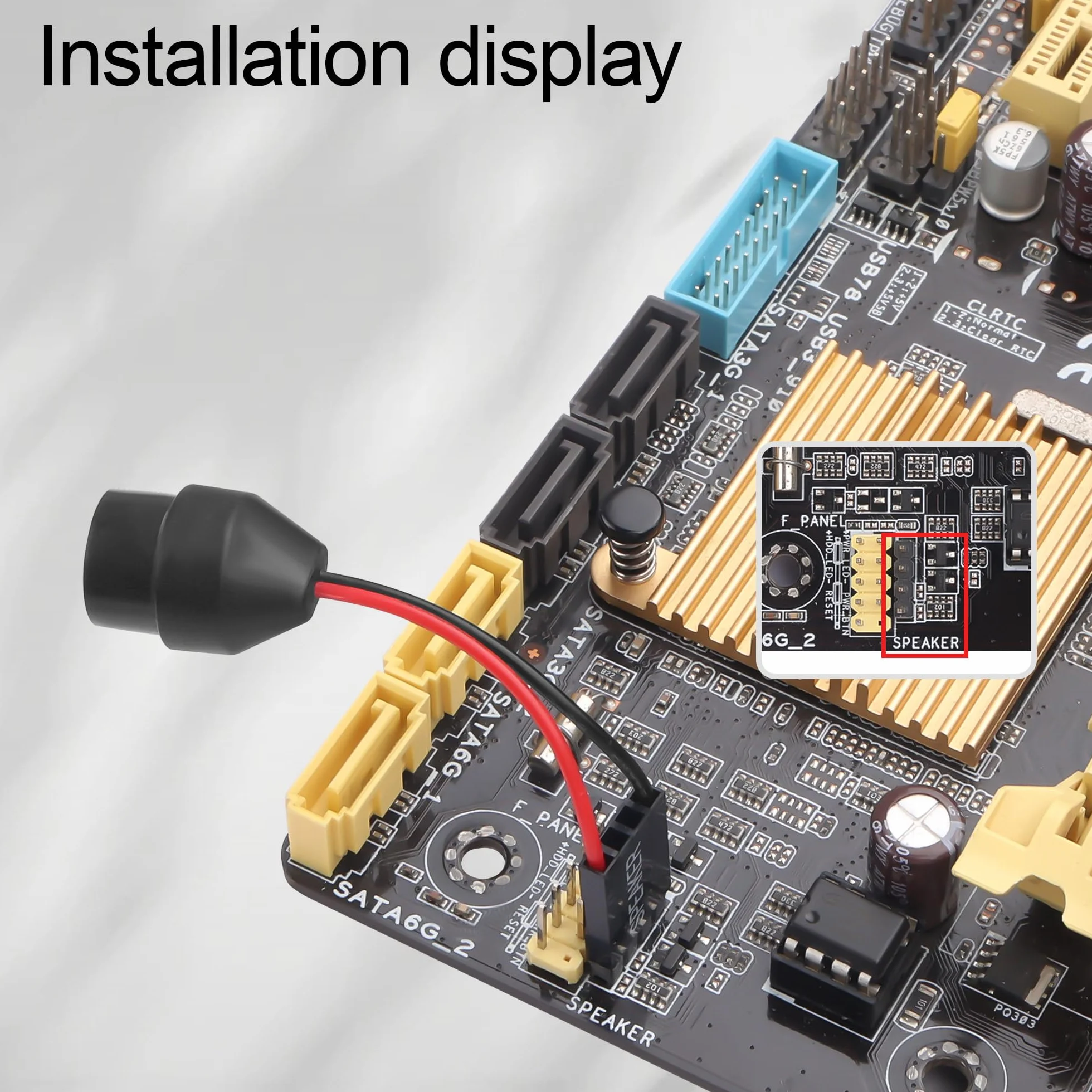 Płyta główna do komputera stacjonarnego z głośnikiem wewnętrznym 2-pinowy mini plug Speaker 6,5 cm 3 sztuki