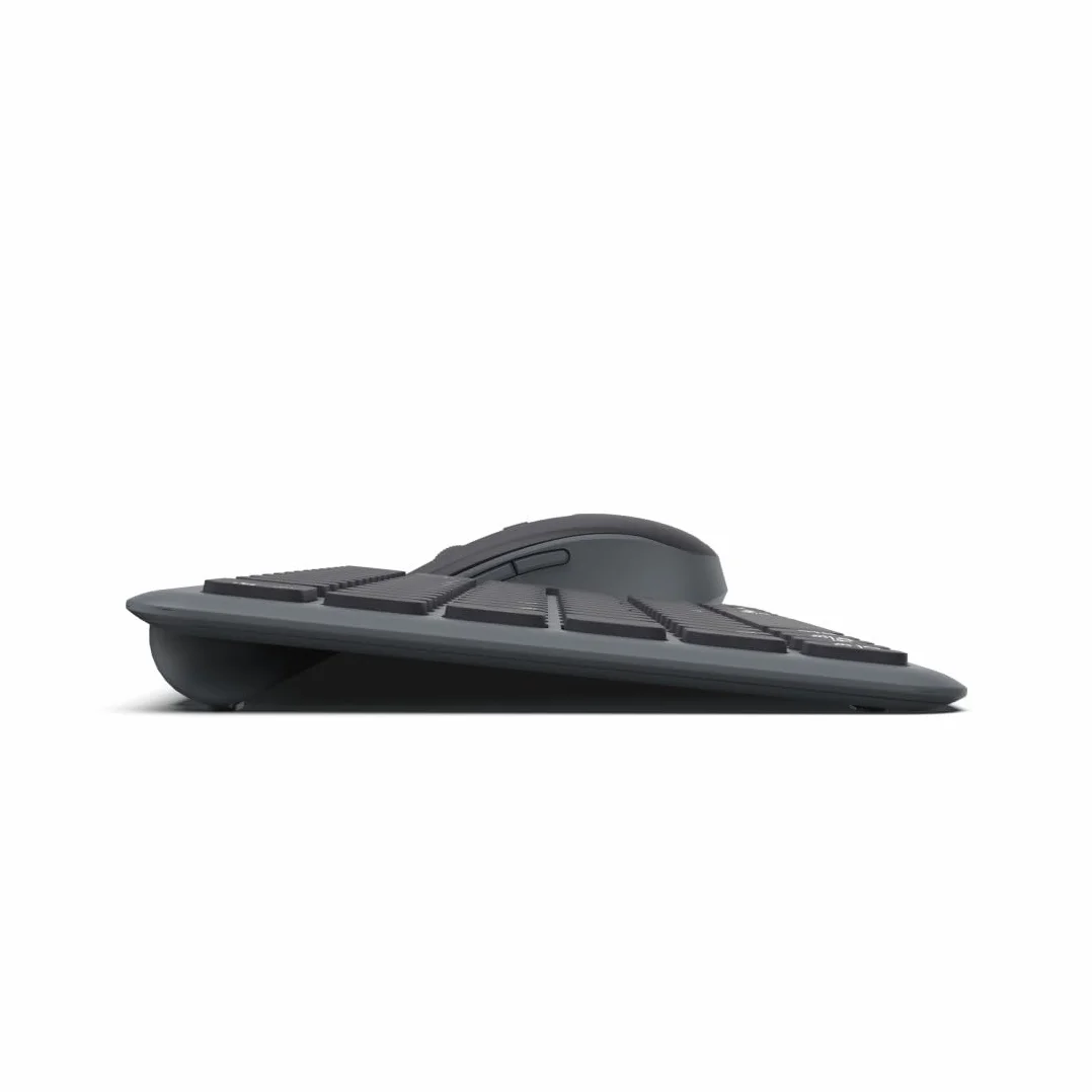 Hama Zestaw bezprzewodowej klawiatury i myszy (klawiatura wielofunkcyjna i mysz z Bluetooth/radiem, do komputera, smartfona, tabletu, mały, z bateriami, ciche klawisze scissort, klawisze