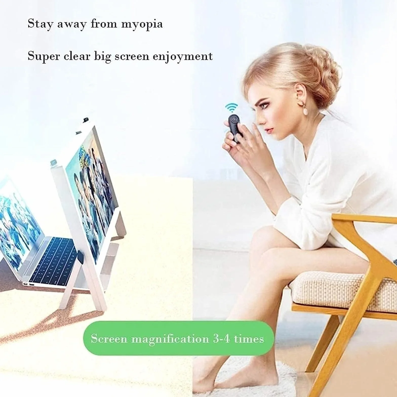 Okulary powiększające 3D Hd Laptop lupa do ekranu wzmacniacz mobilny projektor, copmputer lupa do ekranu telefonu gry wideo