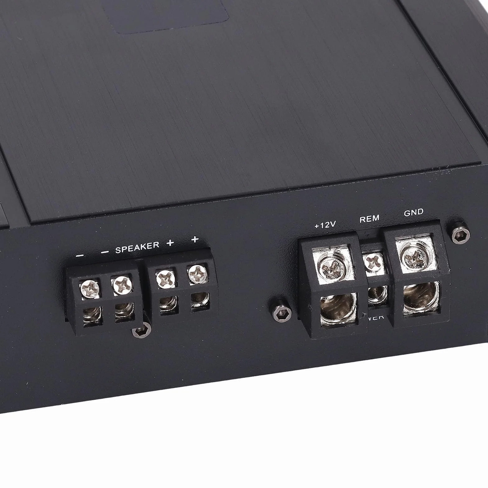 RiToEasysports Wzmacniacz Samochodowy Audio, Monofoniczny Wzmacniacz Samochodowy ze Stopu Aluminium 1500 W, 1-kanałowe Wyjście Basowe Subwoofera, Sterowanie Przewodowe, 11 do 15 V dla Samochodów