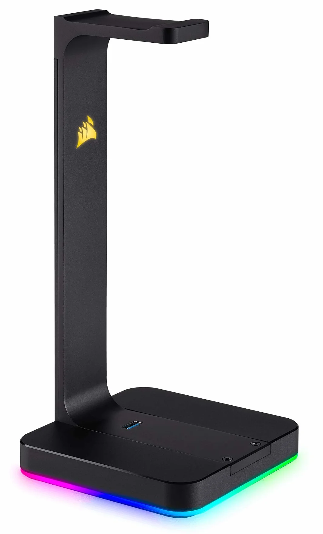 Corsair CA-9011167-EU, Premium Stojak na Słuchawki z Aluminium 2 x USB 3.1, Czarny