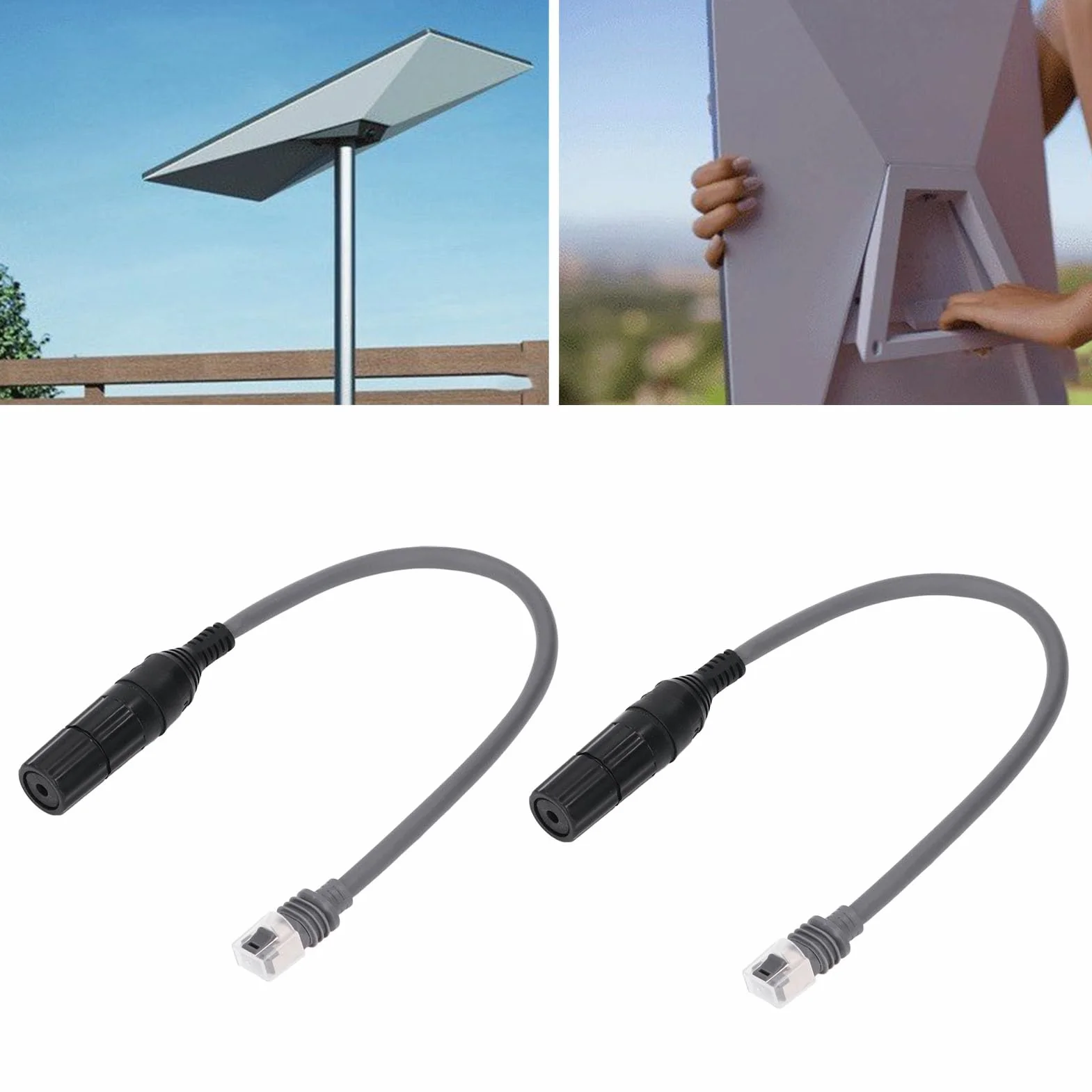 Adapter Kablowy Gen3 SPX na RJ45 1200Mbps 26AWG Prostokątny Przedłużający Kabel Satelitarny, 2 szt.
