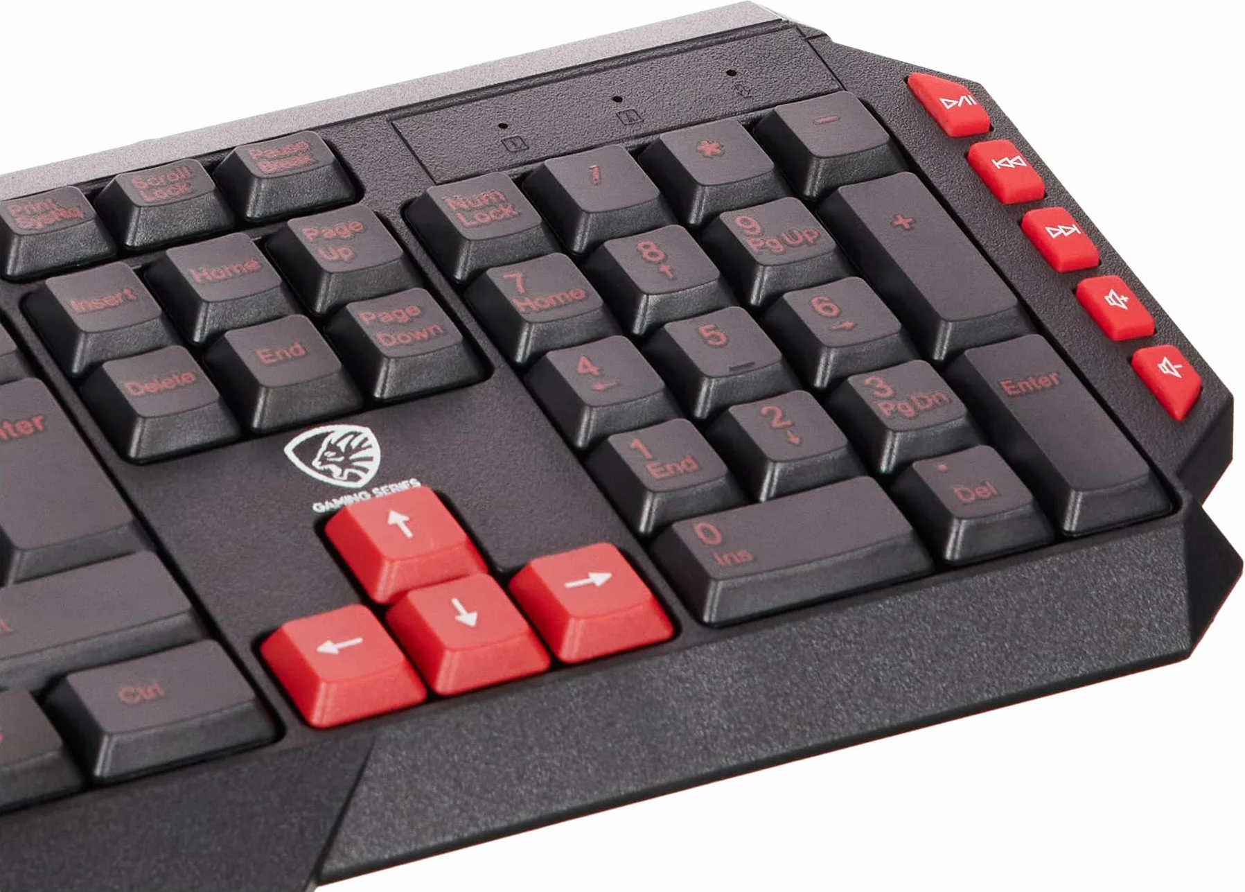 Hytech HYK-46 GAMY Q klawiatura do gier z czarnymi czerwonymi klawiszami USB