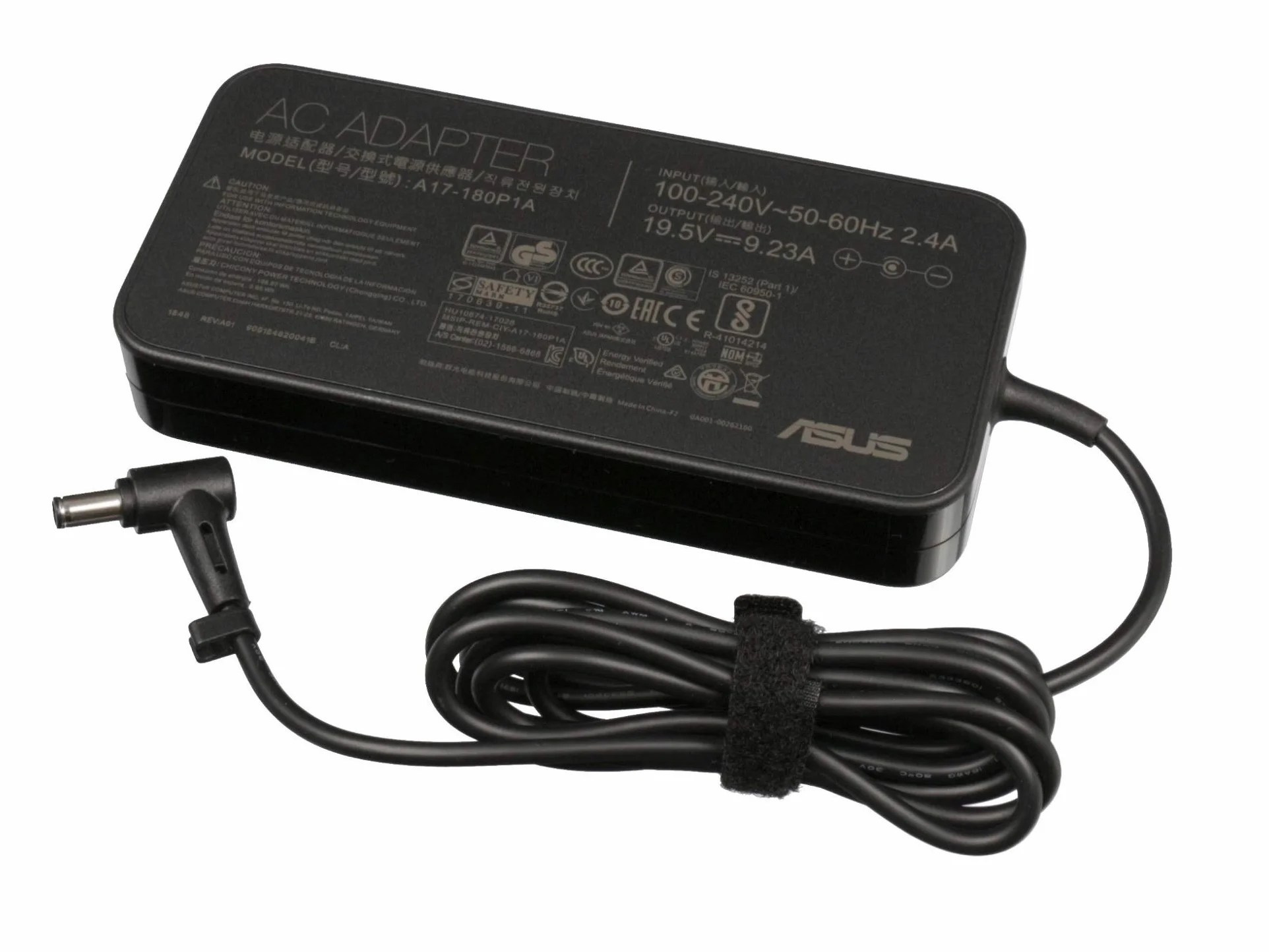 ASUS 0A001-00262400 oryginalny zasilacz 180 W zaokrąglona konstrukcja z logo ROG