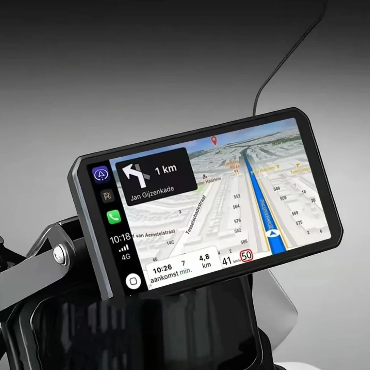 Motocyklowy uchwyt nawigacyjny GPS Uchwyt na nawigację motocyklową, czarne części, uchwyt na nawigację GPS, pasuje do Hondy XADV 750 2021-(Silver)