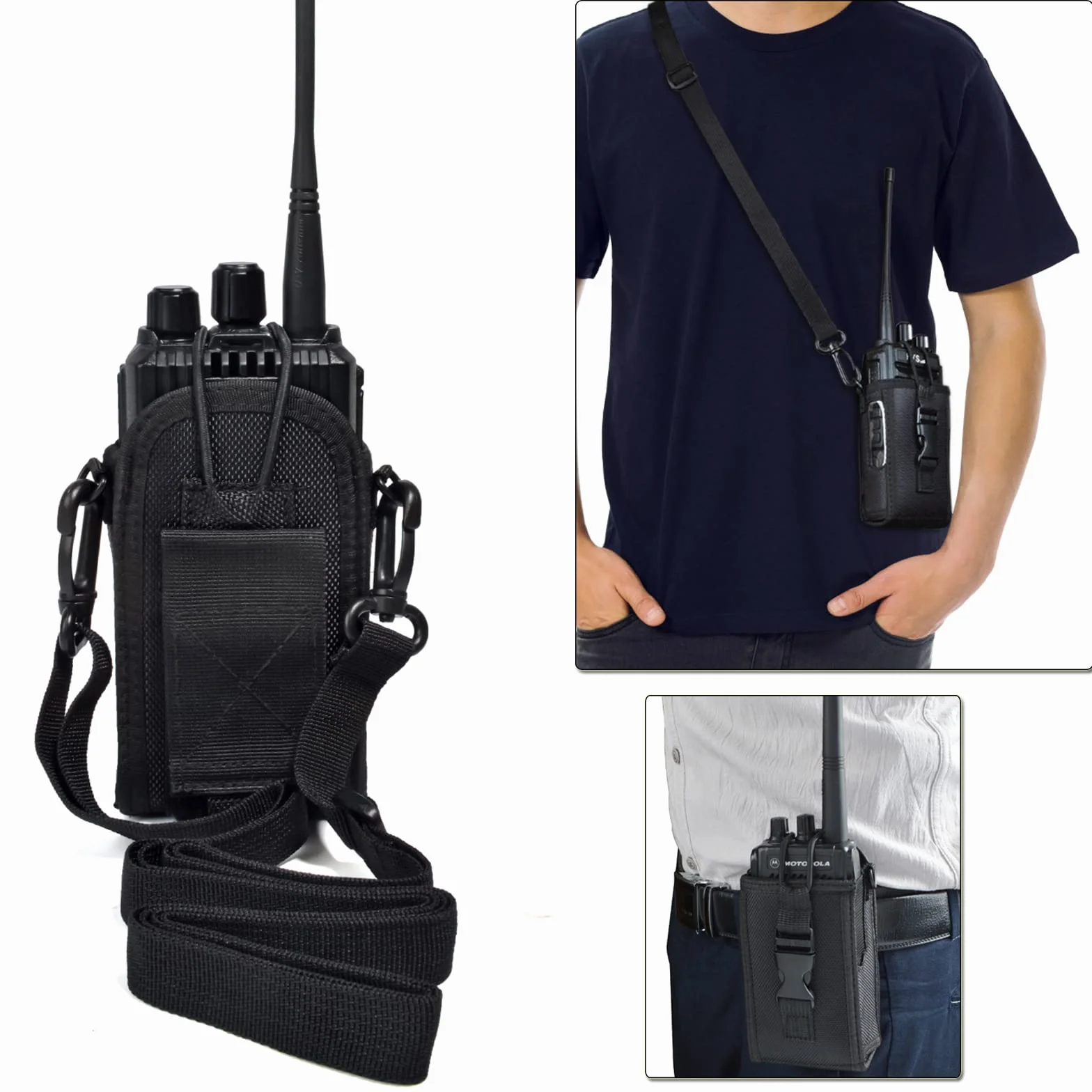Nylonowe etui do Walkie Talkie kompatybilny z Motorola GP328, PRO5150, GP320, GP340, MTX960, President Randy 3, Sepura, Mindland