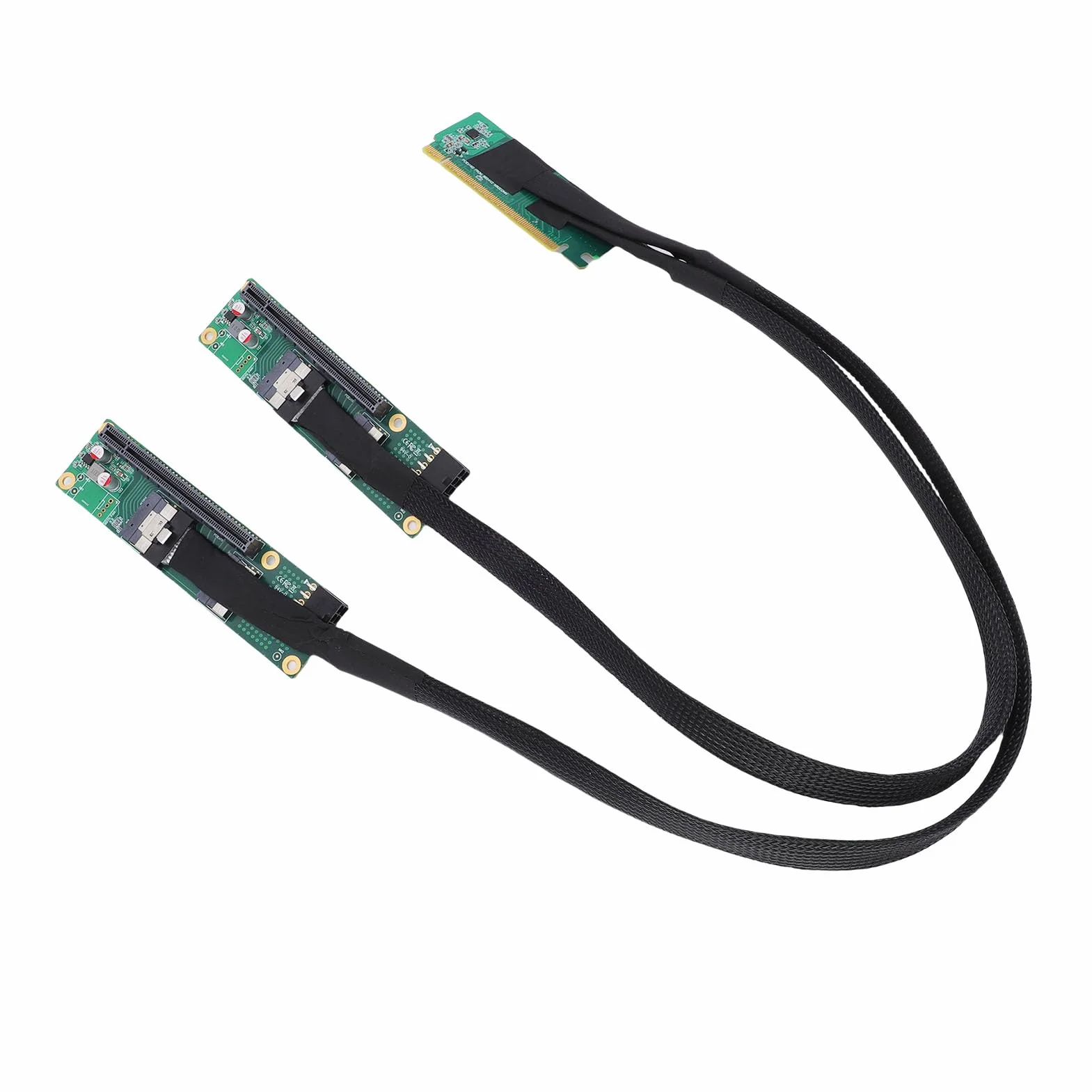 Alomejor Wysokowydajny Dzielony Przedłużacz PCIe 4.0 X16 do SFF-8654 do Wszechstronnych Płyt Głównych Komputerów 1 Sztuka