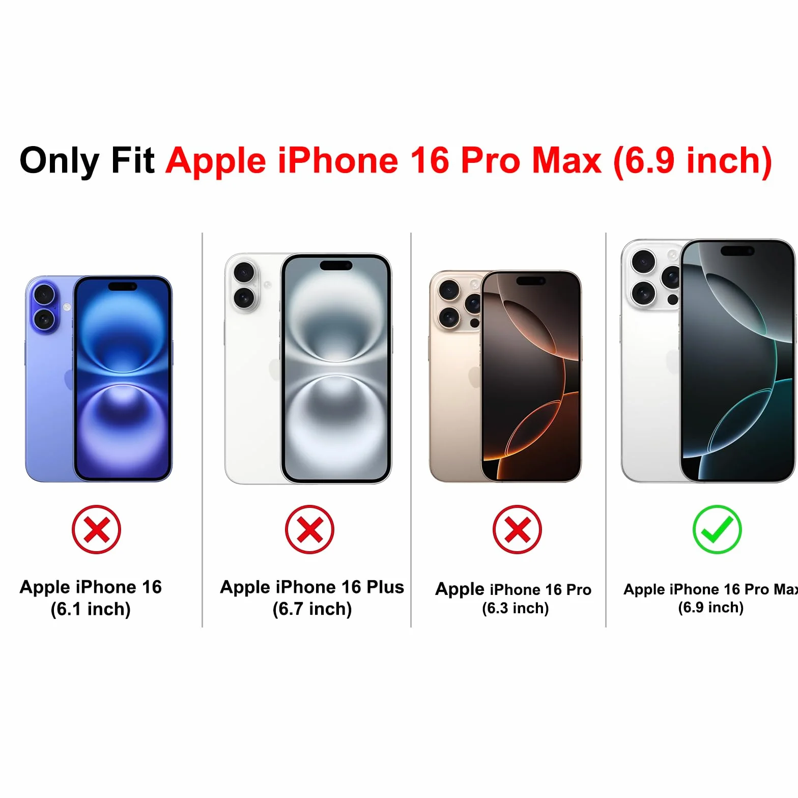 Yoedge Etui na iPhone 16 Pro Max przezroczyste magnetyczne Magsafe silikonowe TPU z paskiem 17,5 cm