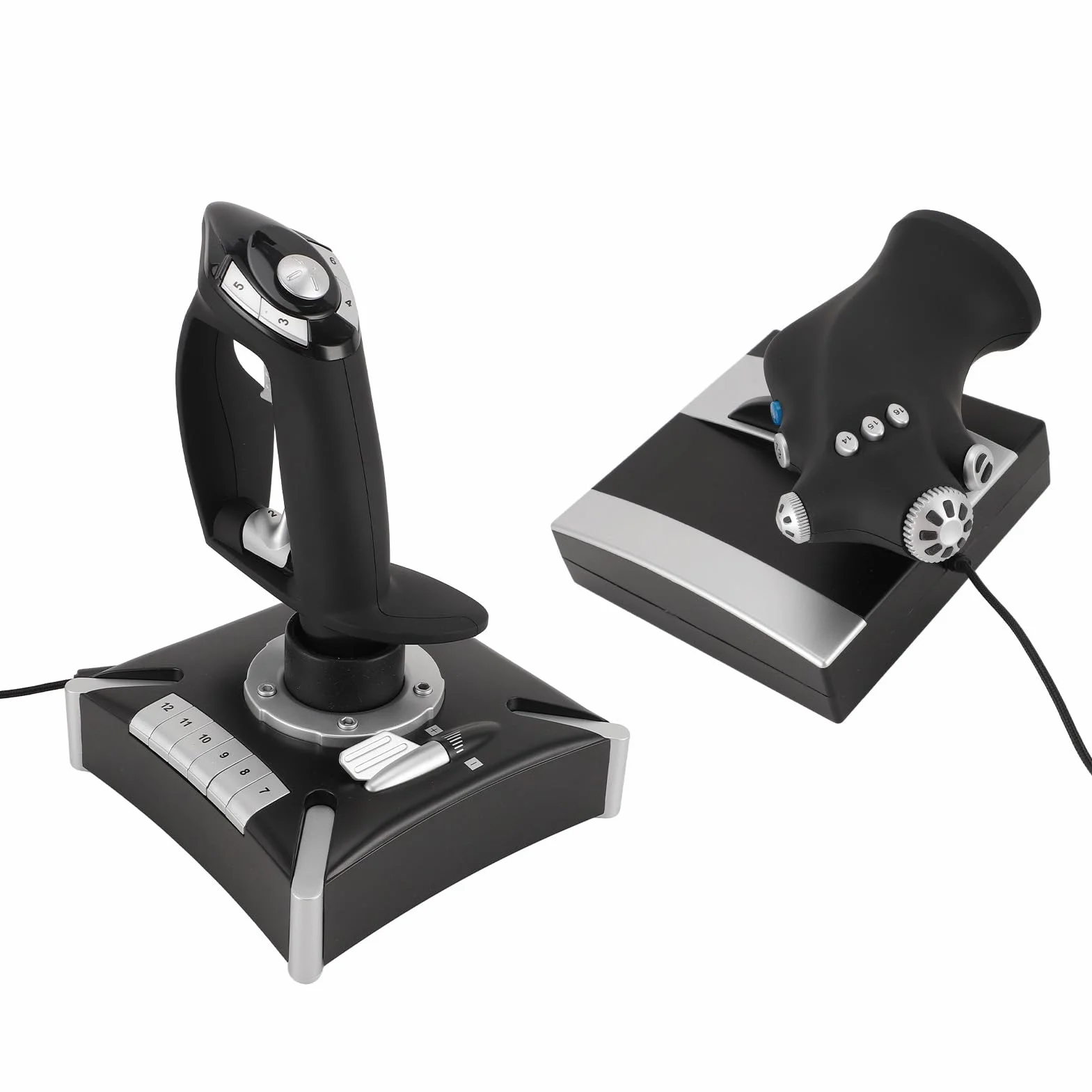 Garsent Sterowanie Symulatorem Lotu z Wibracjami, Symulowany Ster Kierunku Przepustnicy, 3 Tryby, Joystick Kontrolera Drążka Sterowego dla JEDNEGO, Gry Komputerowe