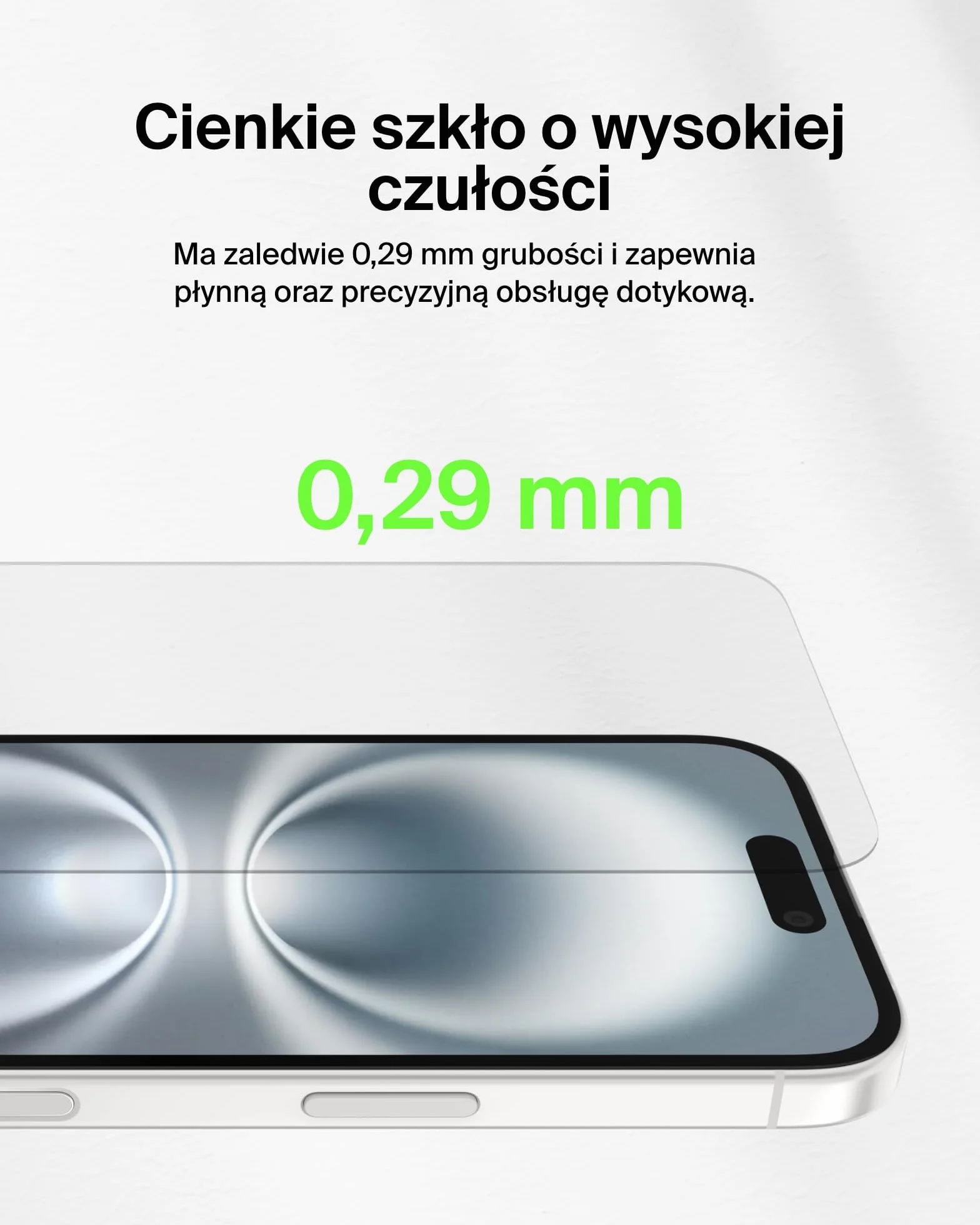 Belkin ScreenForce UltraGlass 2 szkło ochronne do iPhone 16 / iPhone 15/14 Pro, odporne na zarysowania, twardość 9H, cienkie, zawiera ramkę Easy Align do nakładania bez pęcherzyków powietrza