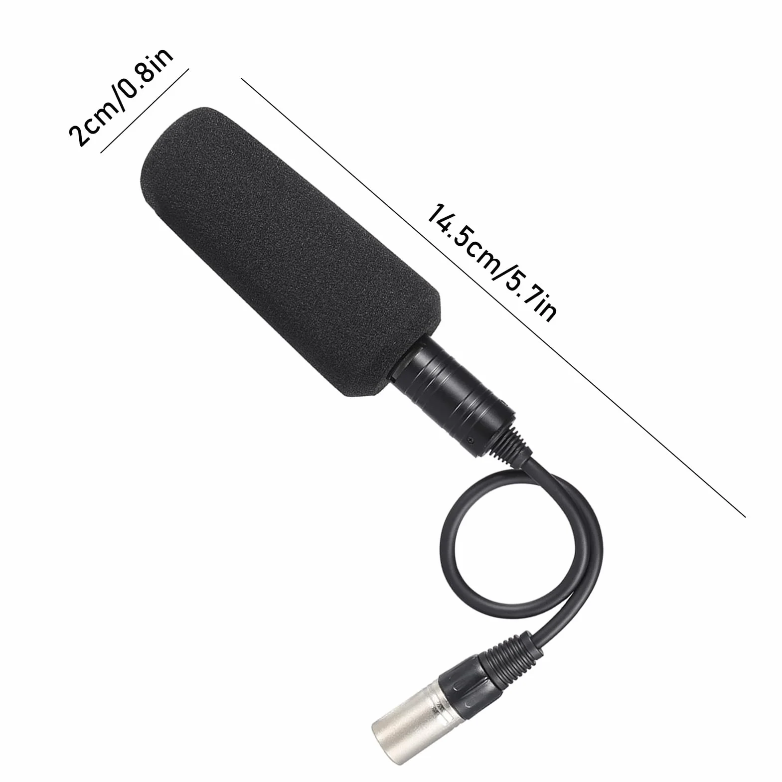 Andoer Mikrofon kondensatorowy stereo XLR kompatybilny z kamerami Sony Panosonics nagrywanie wideo rozmowa kwalifikacyjna fotografia