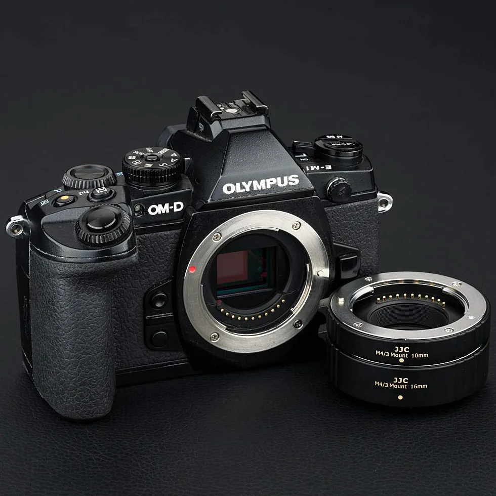 JJC Zestaw rurek makro 10MM/16MM do Olympus Micro Four Thirds Mount (M4/3) aparatów DSLR i SLR - Auto Fucus - TTL Ekspozycja do zdjęć makro