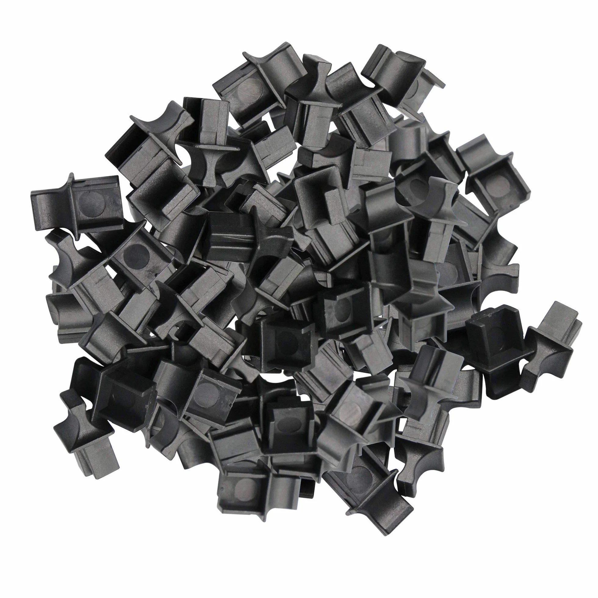FENGQLONG Osłona przeciwpyłowa RJ45 Port koncentratora Ethernet 50 szt. czarna