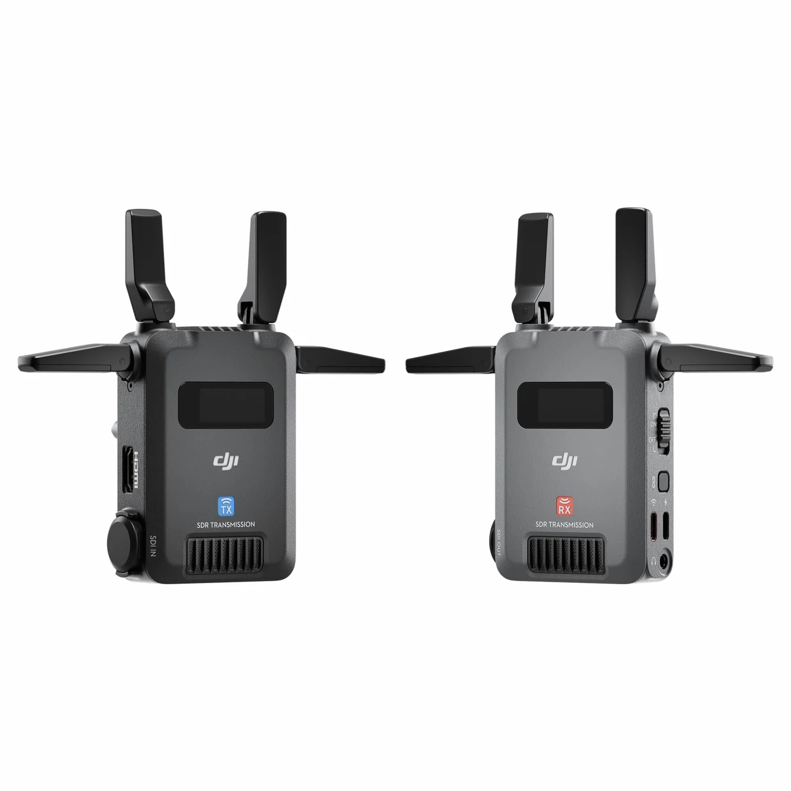 Zestaw transmisji SDR DJI, bezprzewodowa transmisja wideo SDR 1080p/60 kl./s do 3 km, nadajnik i odbiornik, stabilność i brak zakłóceń, duża moc sygnału, wysoki bitrate, monitorowanie przez USB-C