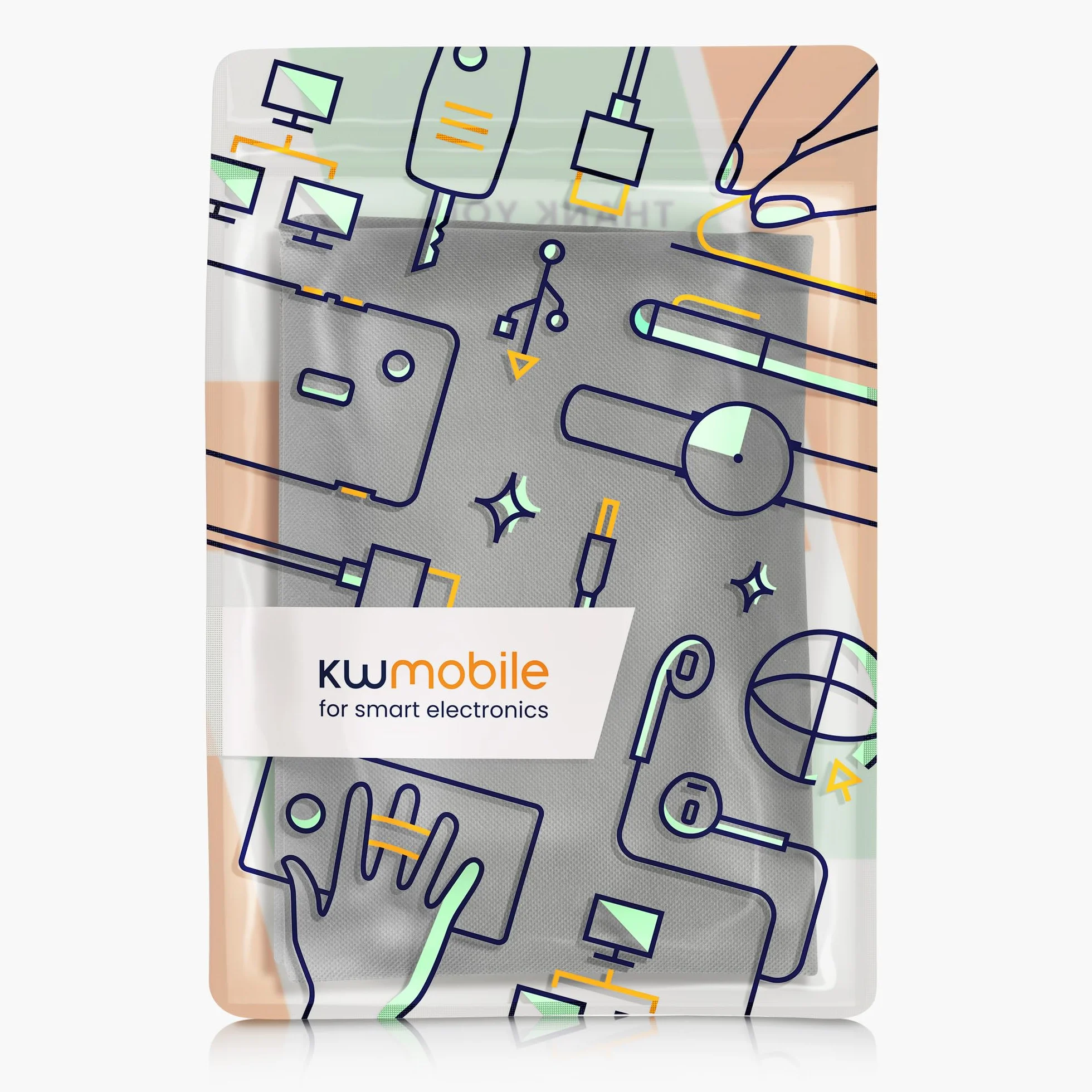 kwmobile Osłona przeciwpyłowa kompatybilna z HP Envy Inspire 7220e / Inspire 7255e, etui do drukarki, pokrowiec z tkaniny, jasnoszary