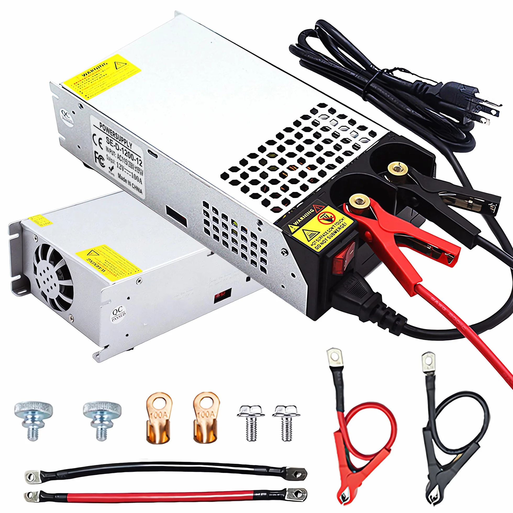 AC na DC 12 V 100 A 1200 W zasilacz przełączanie uniwersalny regulowany konwerter AC na DC AC 110 V 220 V na DC 12 V SMPS adapter sterownika transformatora do taśmy LED, kamery CCTV, kampera