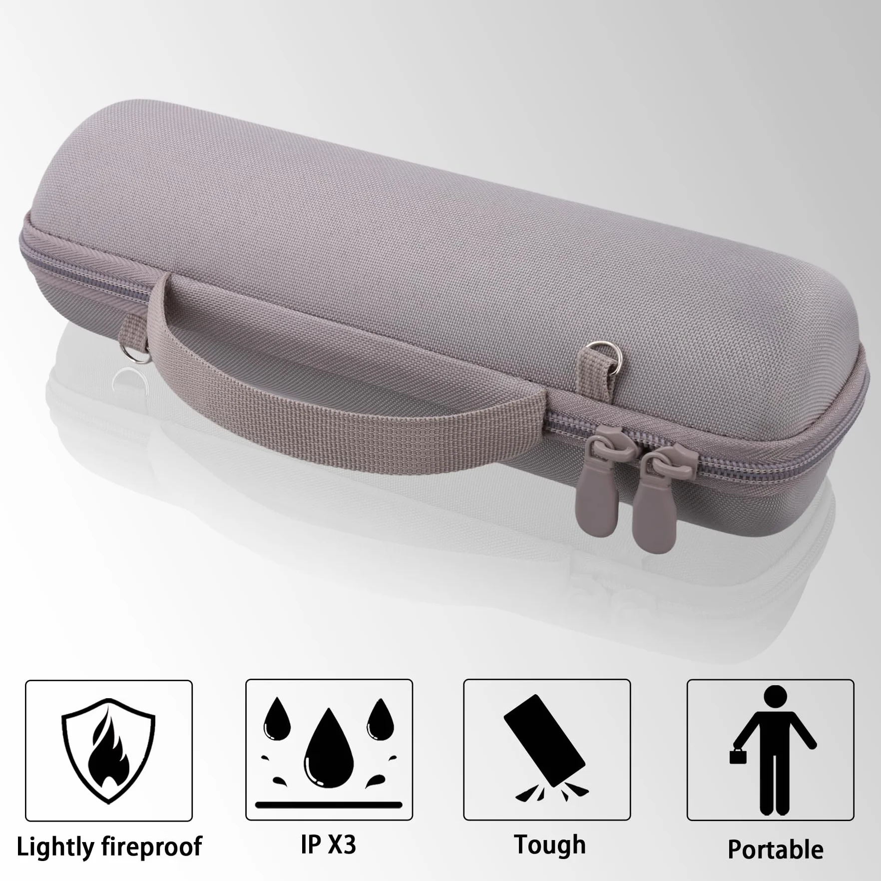 co2CREA Twarde etui podróżne na bezprzewodowy głośnik Bluetooth Pill, by Dr. Dre Pill, wodoodporny futerał do przenoszenia głośnika z paskiem zabezpieczającym (tylko etui, bez głośnika)