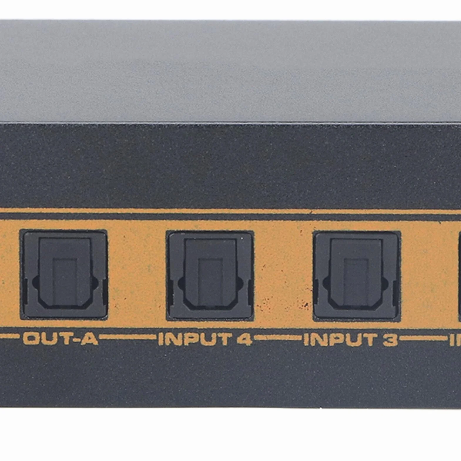 Cyfrowy Optyczny Dźwięku 4x2 SPDIF, 4 Wejścia 2 Wyjścia Rozdzielacz Dźwięku SPDIF z Pilotem na podczerwień, Obsługa DTS HD, Dolby TrueHD, LPCM2.0 (wtyczka UE)