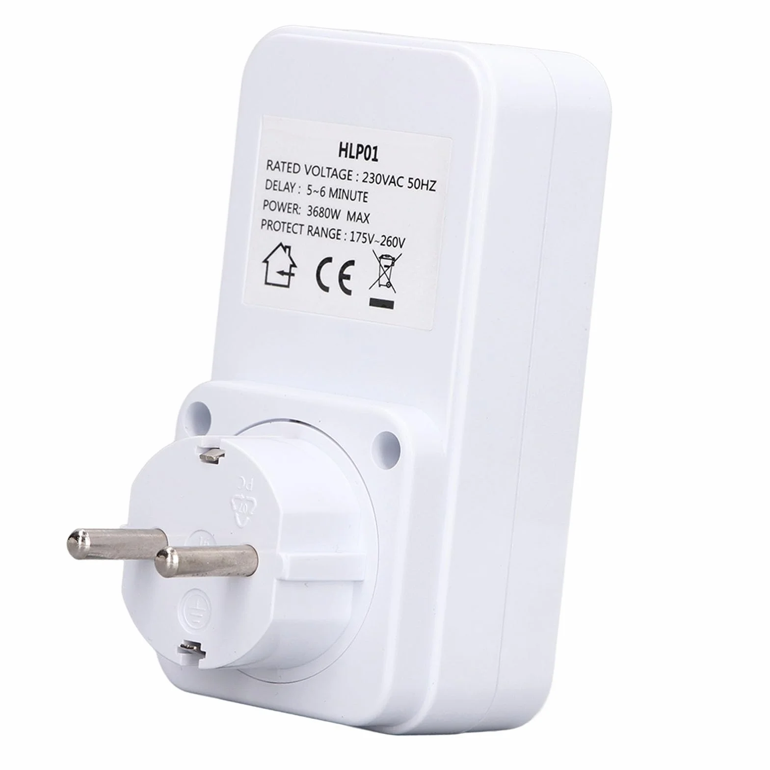 Gniazdko Euro-Safe, Gniazdko Z Zabezpieczeniem Przed Przepięciem, Gniazdko Do Urządzeń Elektrycznych, Sprzętu Agd, Opóźnienie 5–6 Minut, Wtyczka Ue 230 V, Do Lodówki, Piekarnika