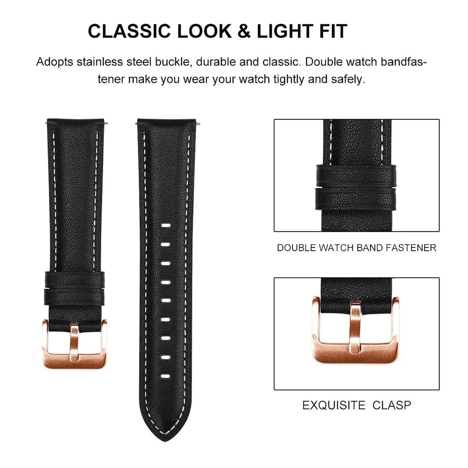 Skórzany pasek 18 mm dla 41 mm inteligentnego opaski opaski do bransoletki