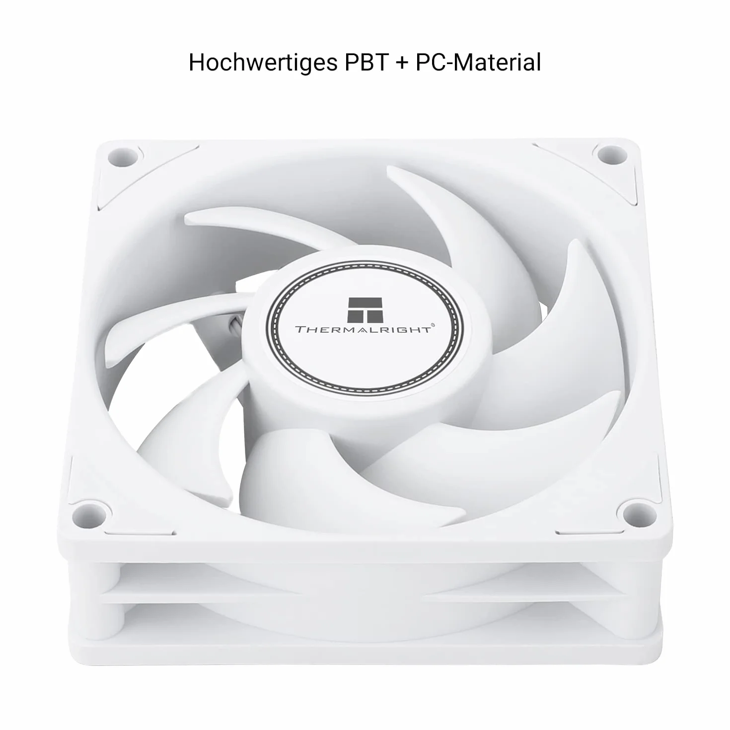 Thermalright TL-B8W CPU wentylator komputerowy, cichy, 4-pinowy PWM, cichy wentylator chłodzący, 80 mm, prędkość 2200 obr./min, 80 x 80 x 25 mm (biały)