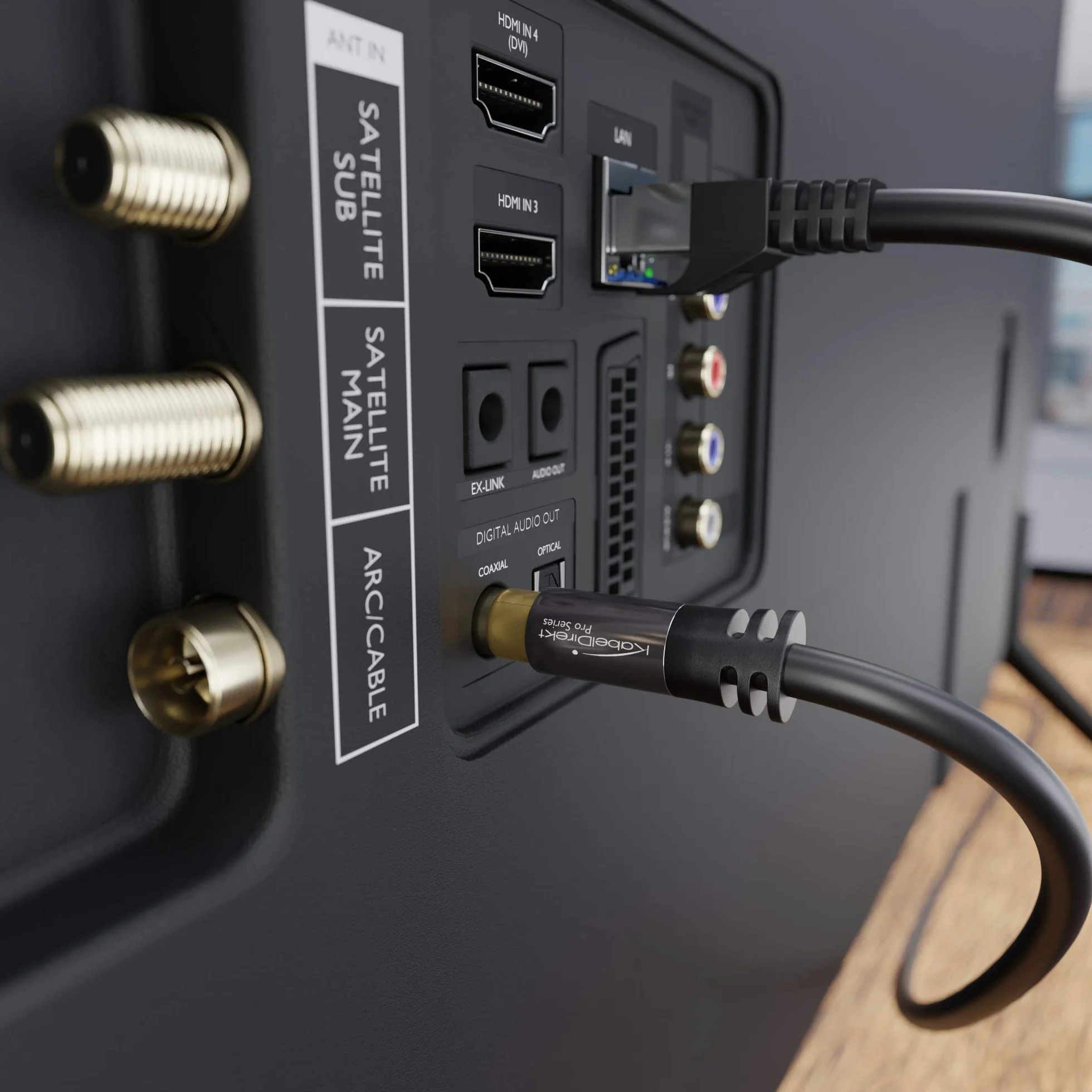 KabelDirekt – Przewód audio wideo RCA 3m (przewód do subwoofera, 1 do 1, subwoofery, odbiorniki AV, hi-fi, sygnały cyfrowe i analogowe, podwójne ekranowanie) – PRO Series