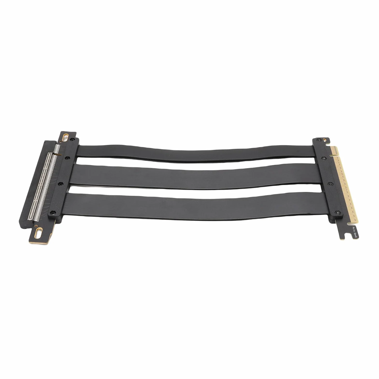 Generic Szybka Elastyczna Karta Przedłużacza PCIE 5.0 X16 dla RTX4090 5090 GPU Wyświetlacz w Przypadku na PC i Serwerach ABS Black (20 cm)