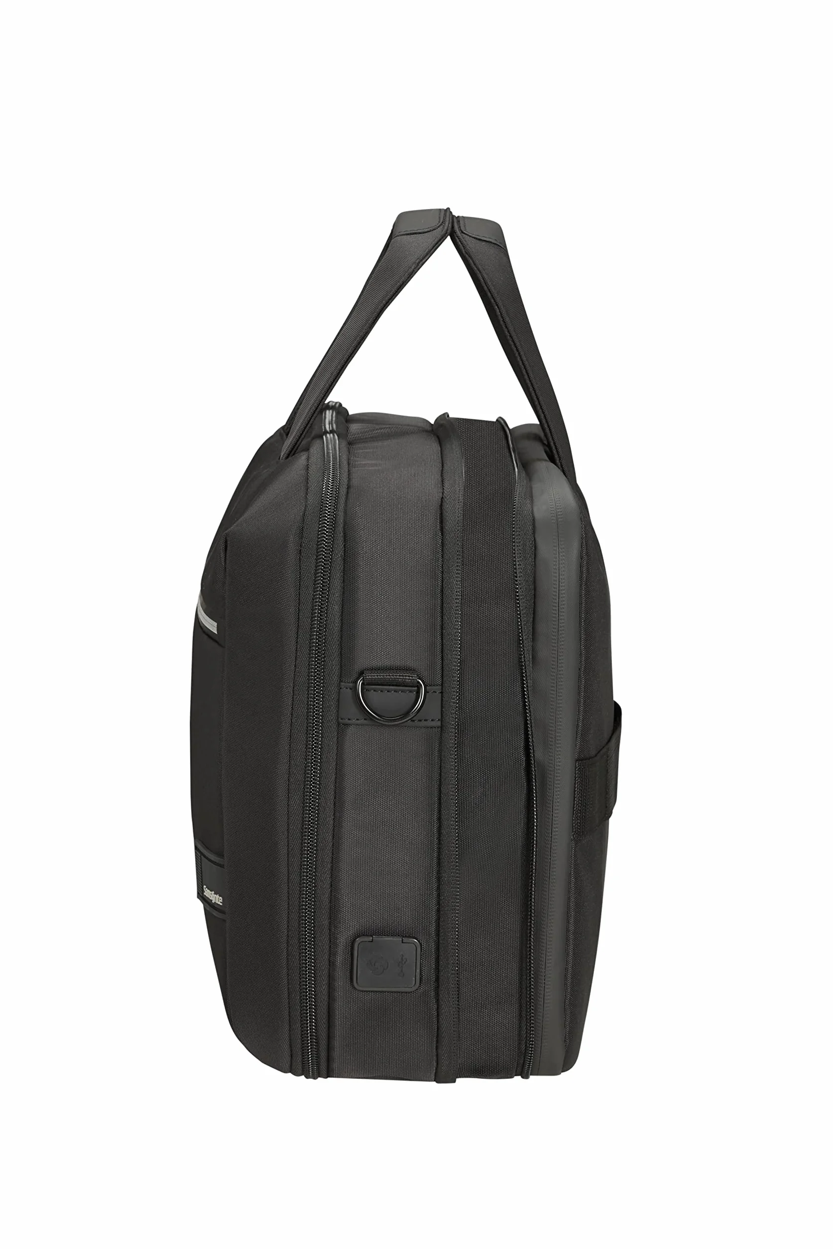 SAMSONITE LITEPOINT - Rozszerzalna torba laptopa 15,6 cala, 40,5 cm, 17,5/22 L, czarny (czarny)