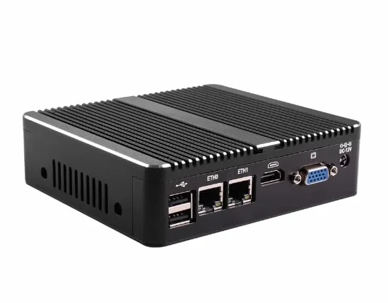 Bez wentylatora zapora sieciowa mini PC, Intel Core i3-3215U, 2 rdzenie i 2 wątki, wbudowany chip karty sieciowej Realtek RTL8111H, obsługa 1 x DDR3L, 2 x COM, 1 x interfejs HDMI (bez pamięci