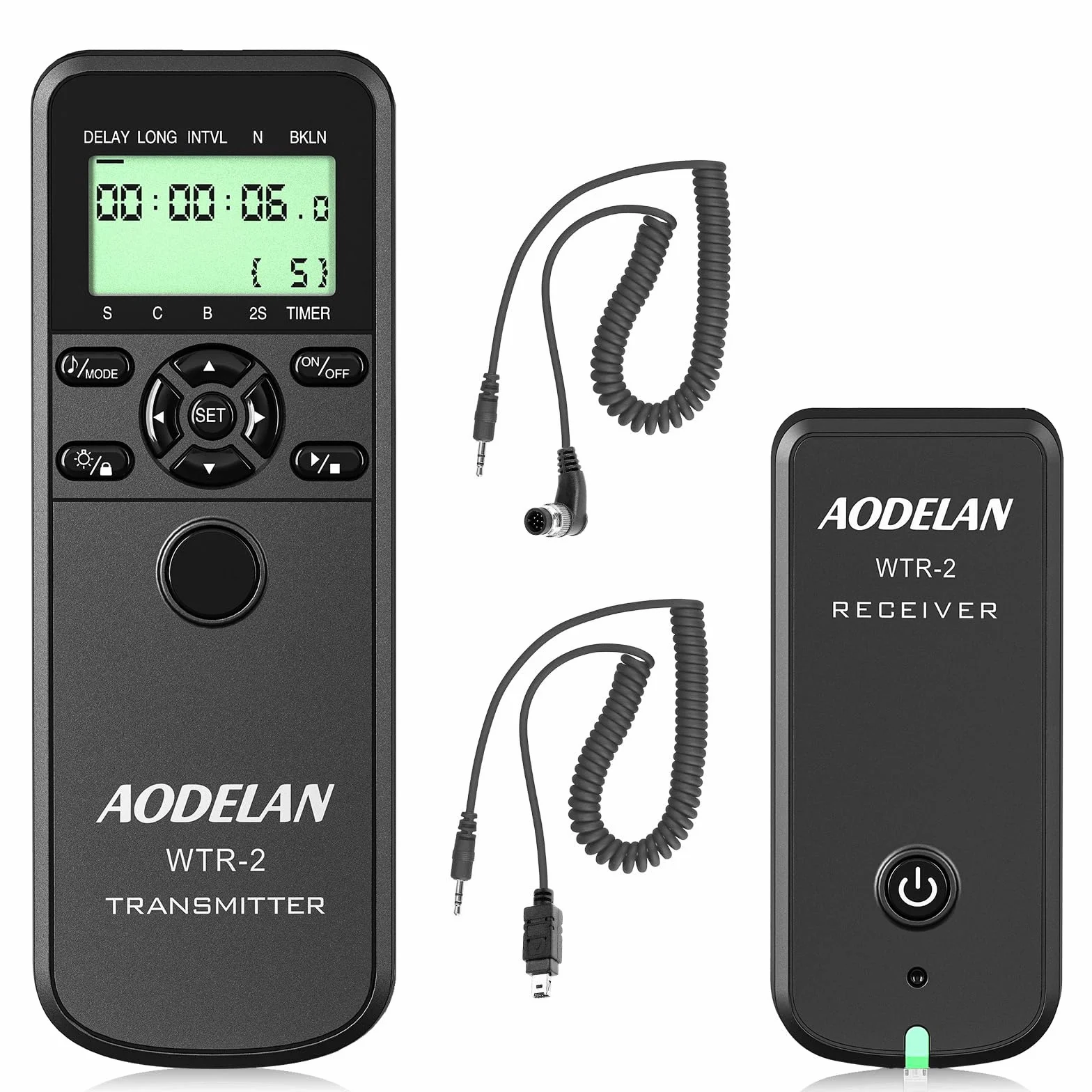 AODELAN Timer pilot zdalnego sterowania zwalniacz migawki bezprzewodowy zestaw do Nikon D3300 D3200 D750 D610 D7200 D5000 D3100 D500 D700 D810 D850 Z7 Z6 Coolpix P1000