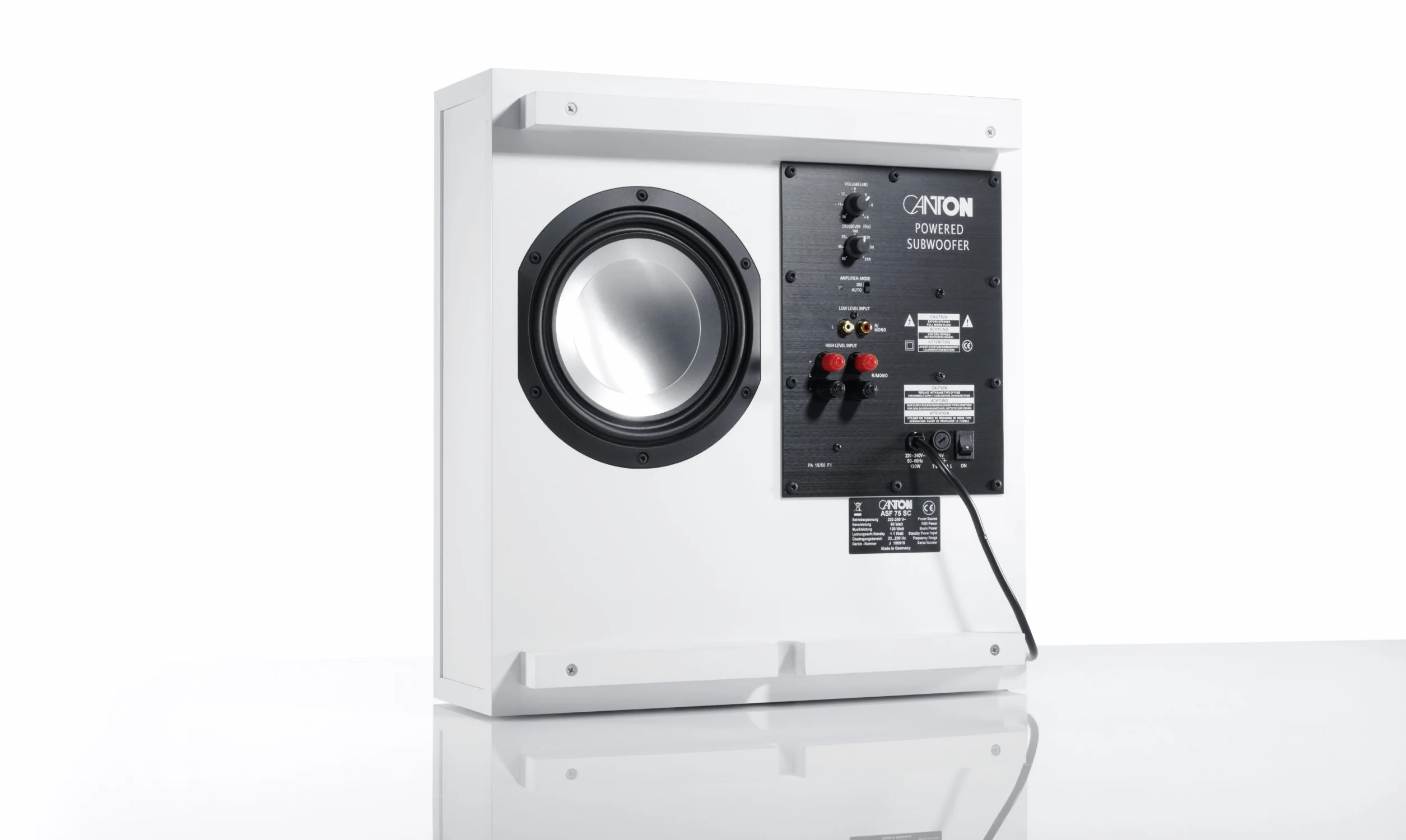 Canton ASF 75 SC Subwoofer, Biały, 60/120 W