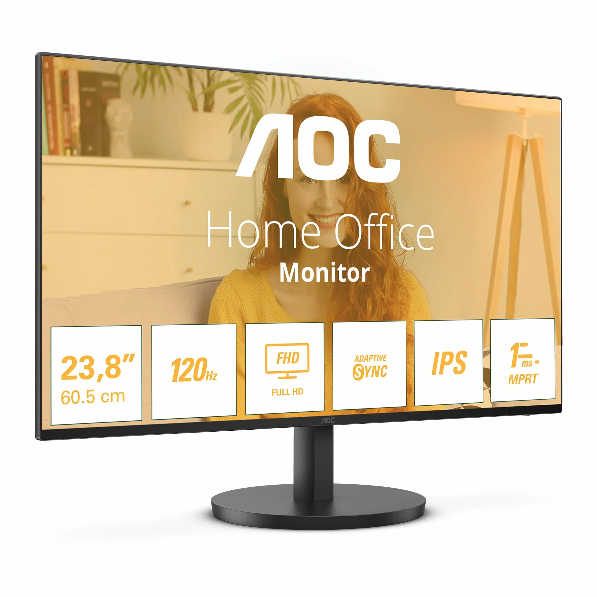 AOC 24B3HA2 écran plat de PC 60,5 cm (23.8") 1920 x 1080 pixels Full HD LED Noir