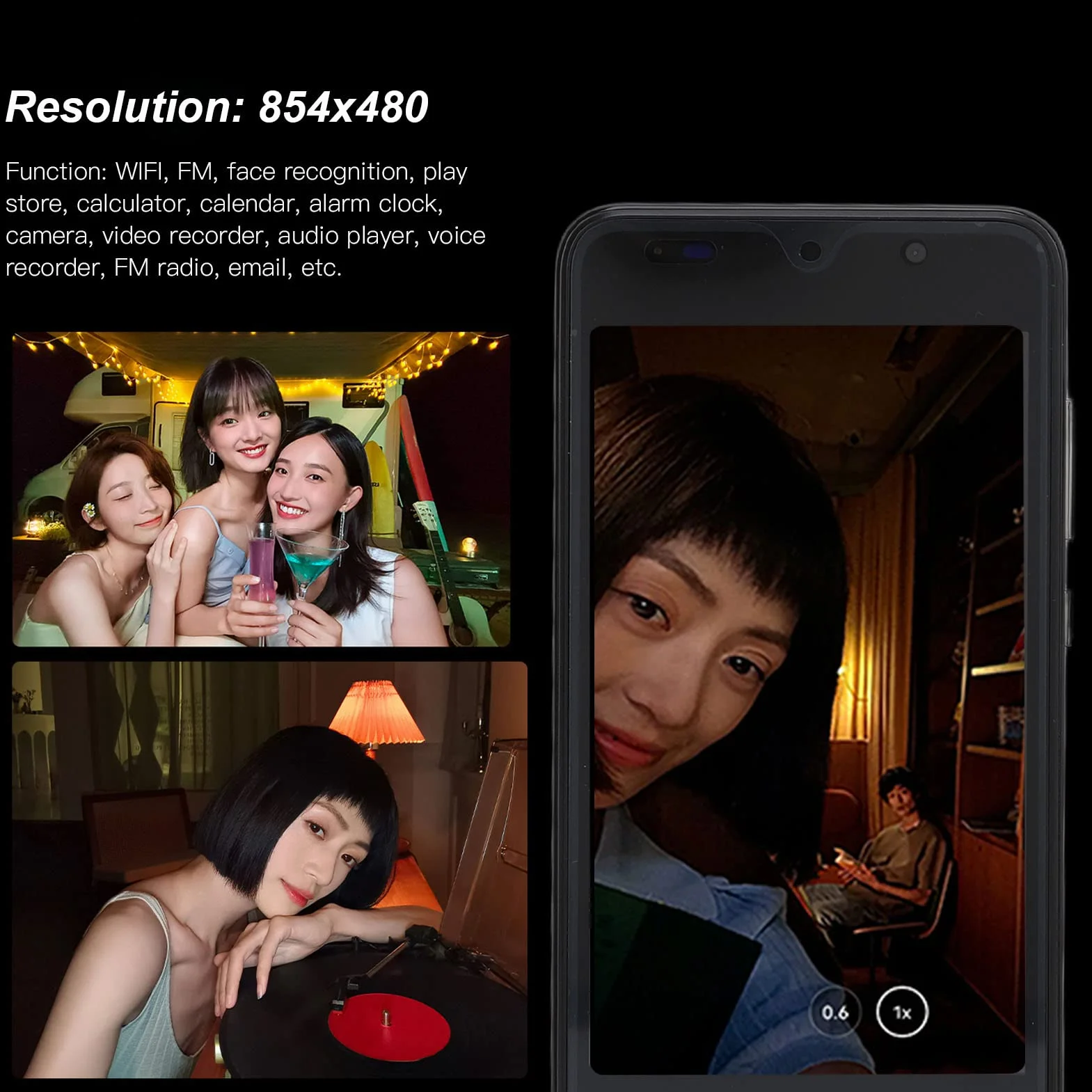 Y30S Odblokowany Telefon Komórkowy z Systemem Android, Smartfon z Dwiema Kartami SIM, Pełny Ekran 5.0 HD, Smukły Telefon Komórkowy dla Systemu Android 6,2 GB RAM, 32 GB ROM(Czarny)